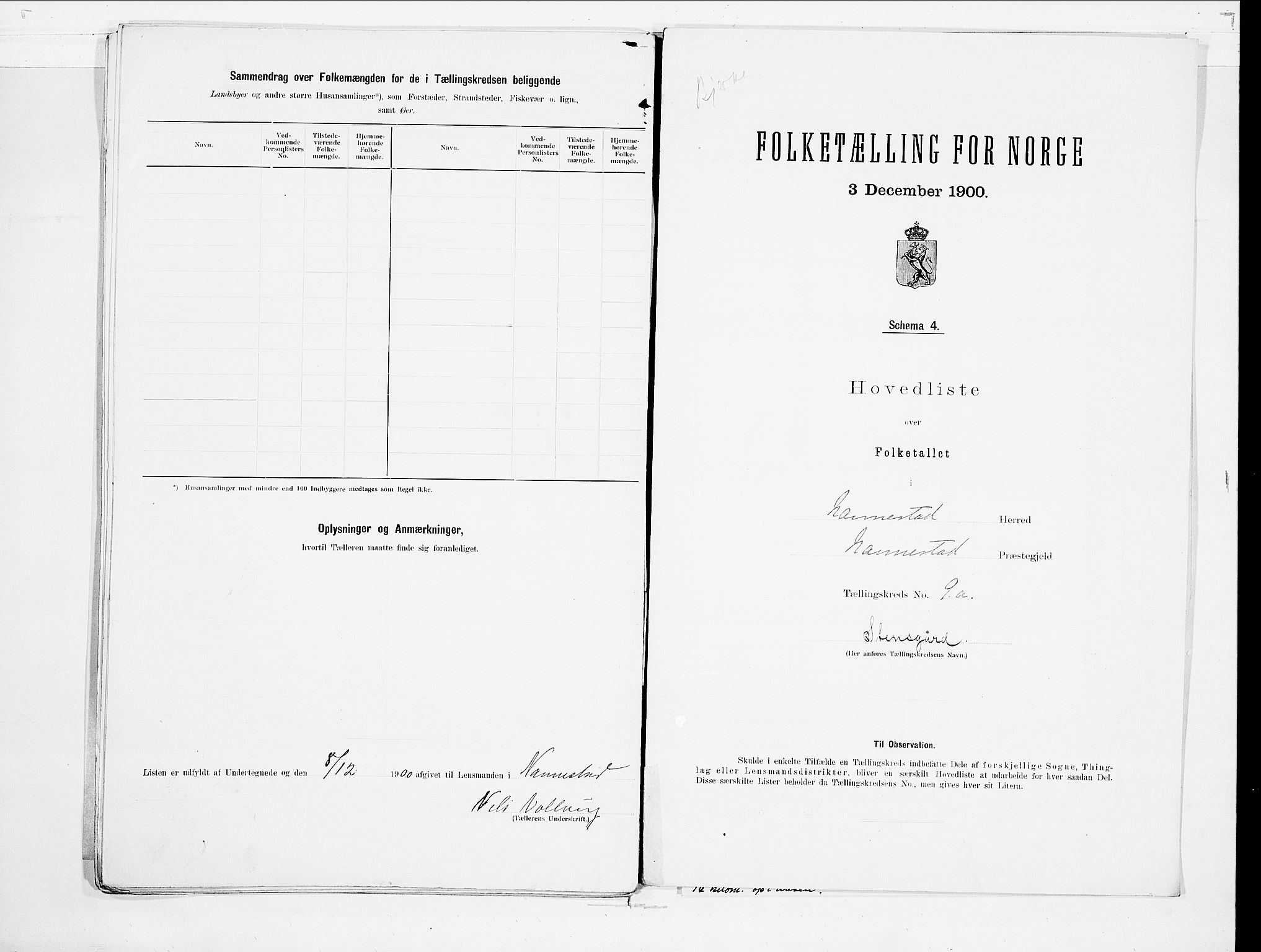 SAO, 1900 census for Nannestad, 1900, p. 28