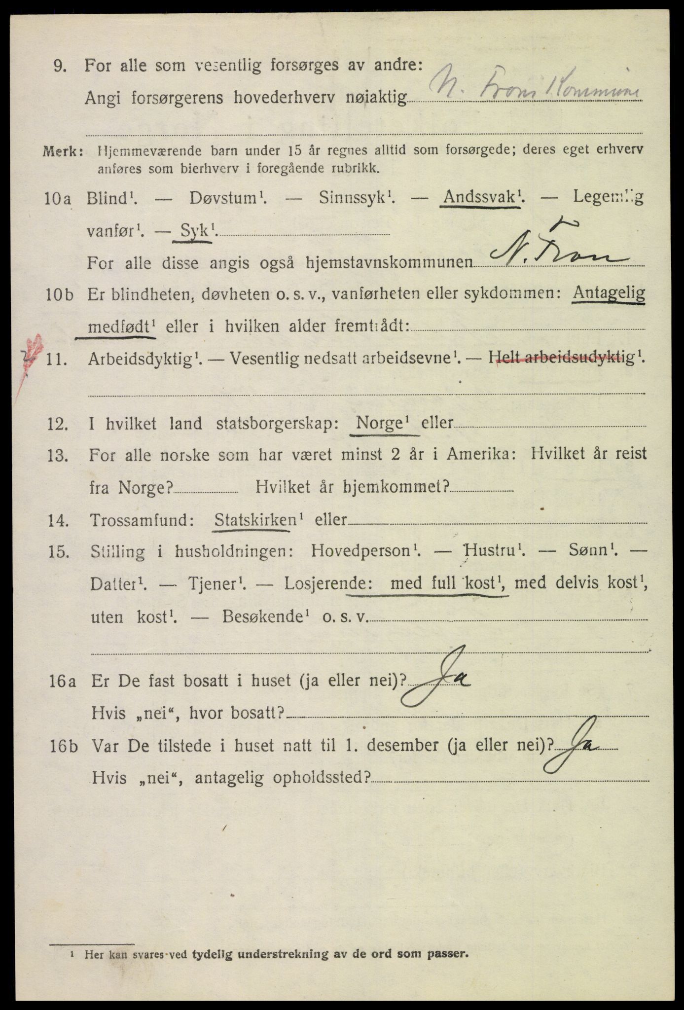 SAH, 1920 census for Nord-Fron, 1920, p. 9369