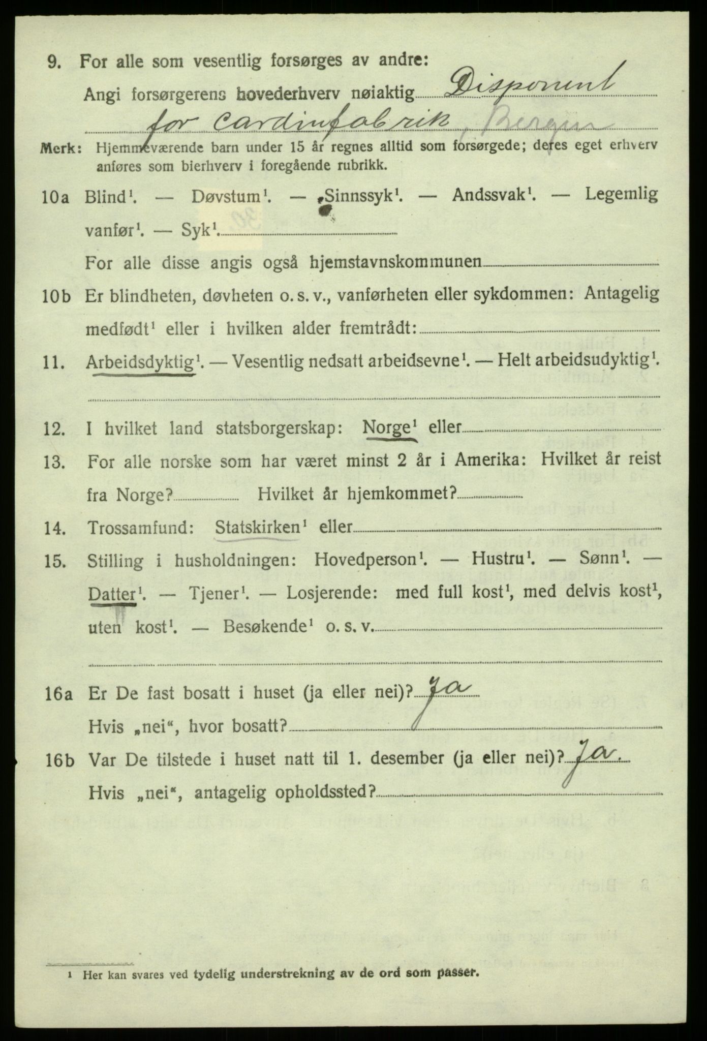 SAB, 1920 census for Alversund, 1920, p. 4897