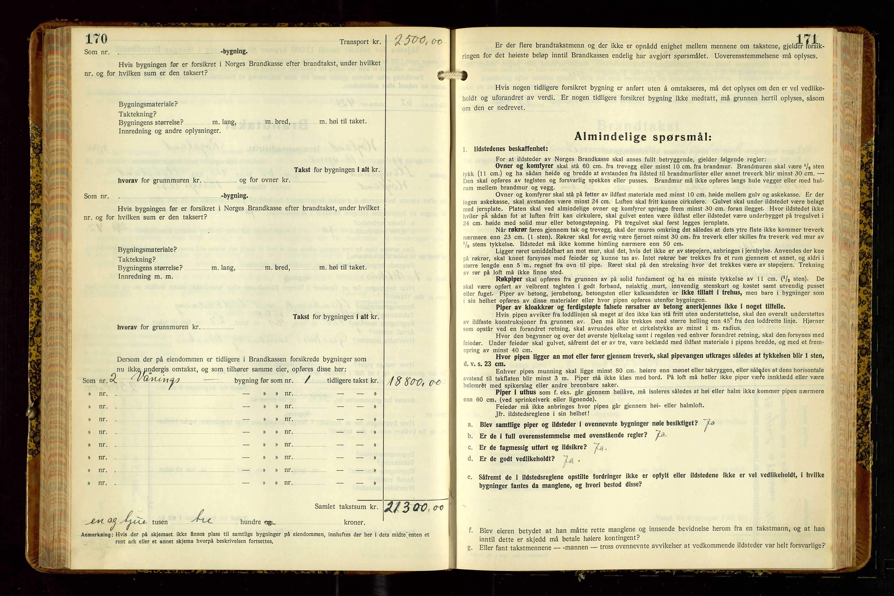 Høyland/Sandnes lensmannskontor, SAST/A-100166/Gob/L0008: "Branntakstprotokoll", 1940-1952, p. 170-171