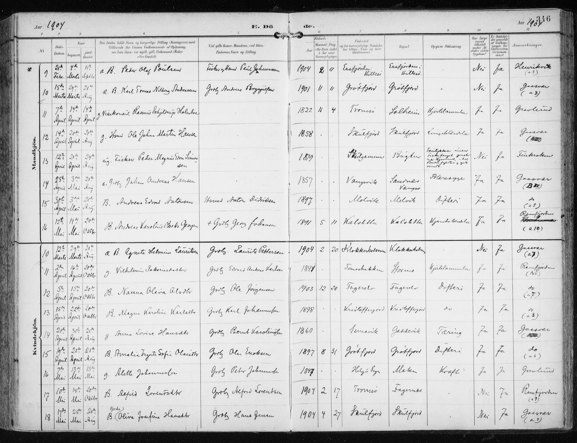 Tromsøysund sokneprestkontor, SATØ/S-1304/G/Ga/L0006kirke: Parish register (official) no. 6, 1897-1906, p. 346