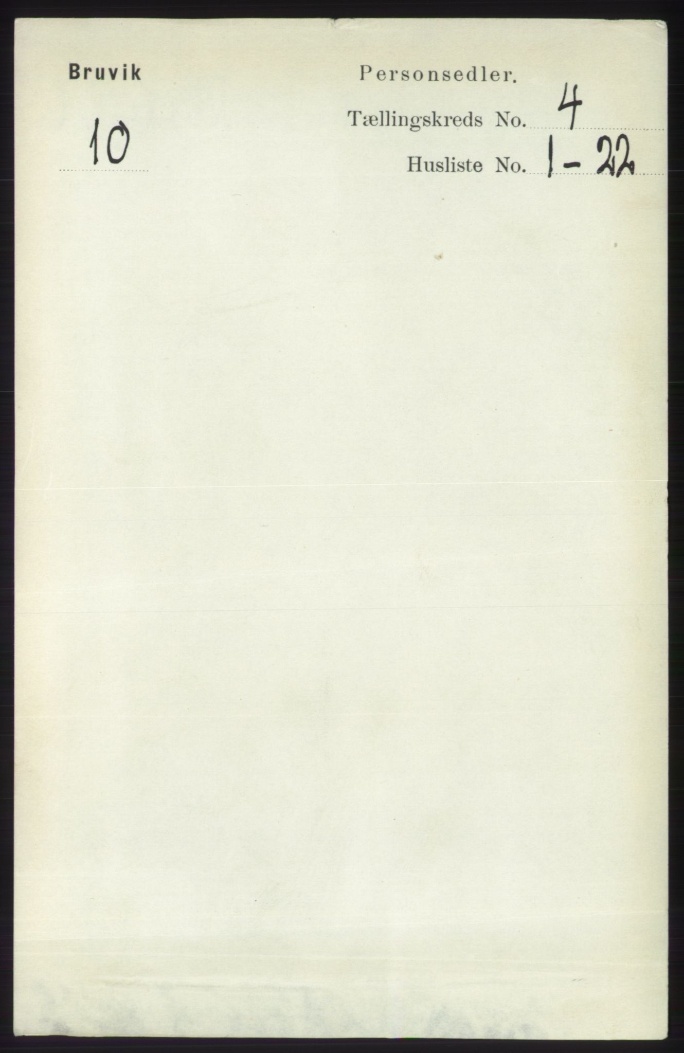 RA, 1891 census for 1251 Bruvik, 1891, p. 1001