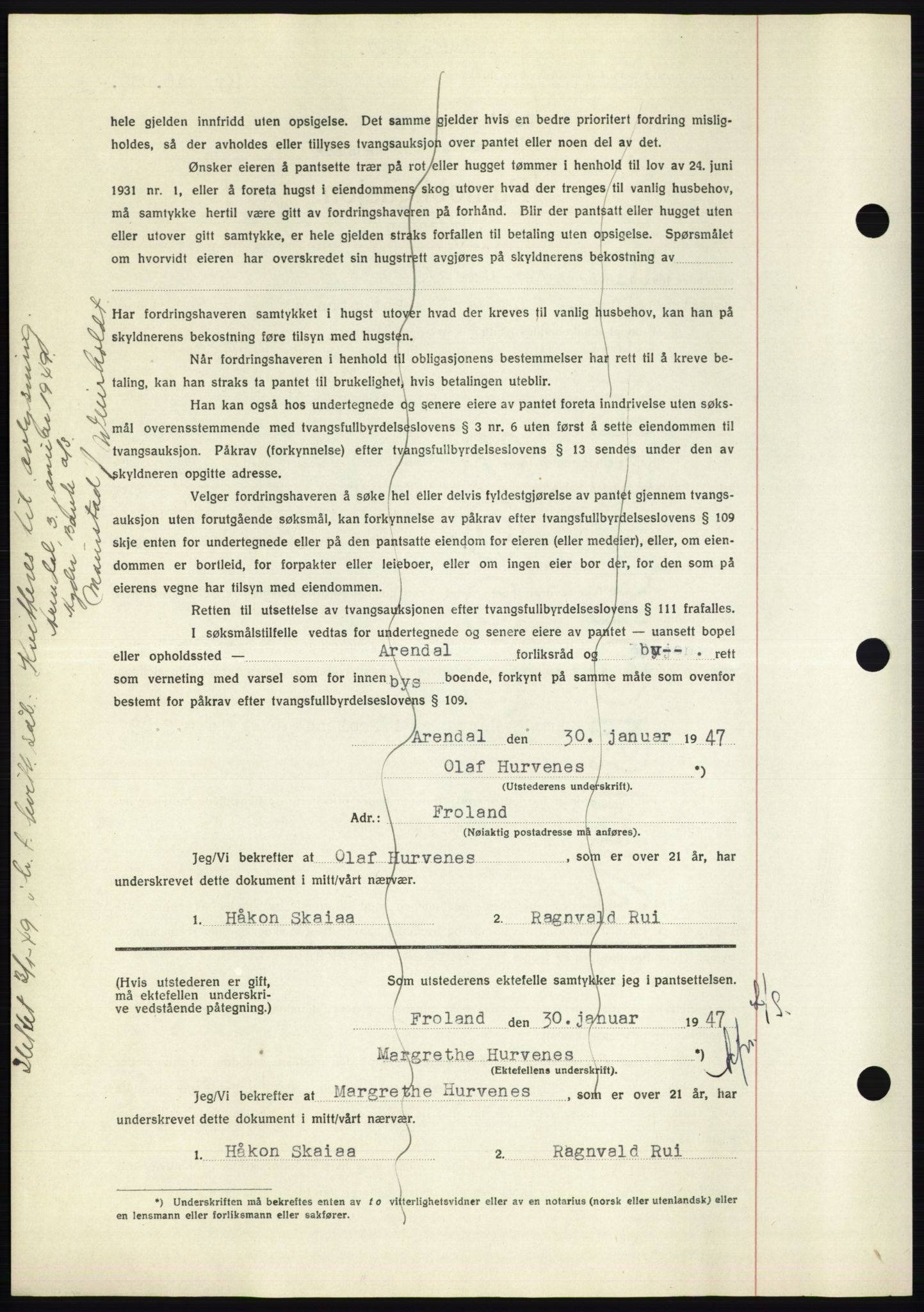 Nedenes sorenskriveri, AV/SAK-1221-0006/G/Gb/Gbb/L0004: Mortgage book no. B4, 1947-1947, Diary no: : 163/1947