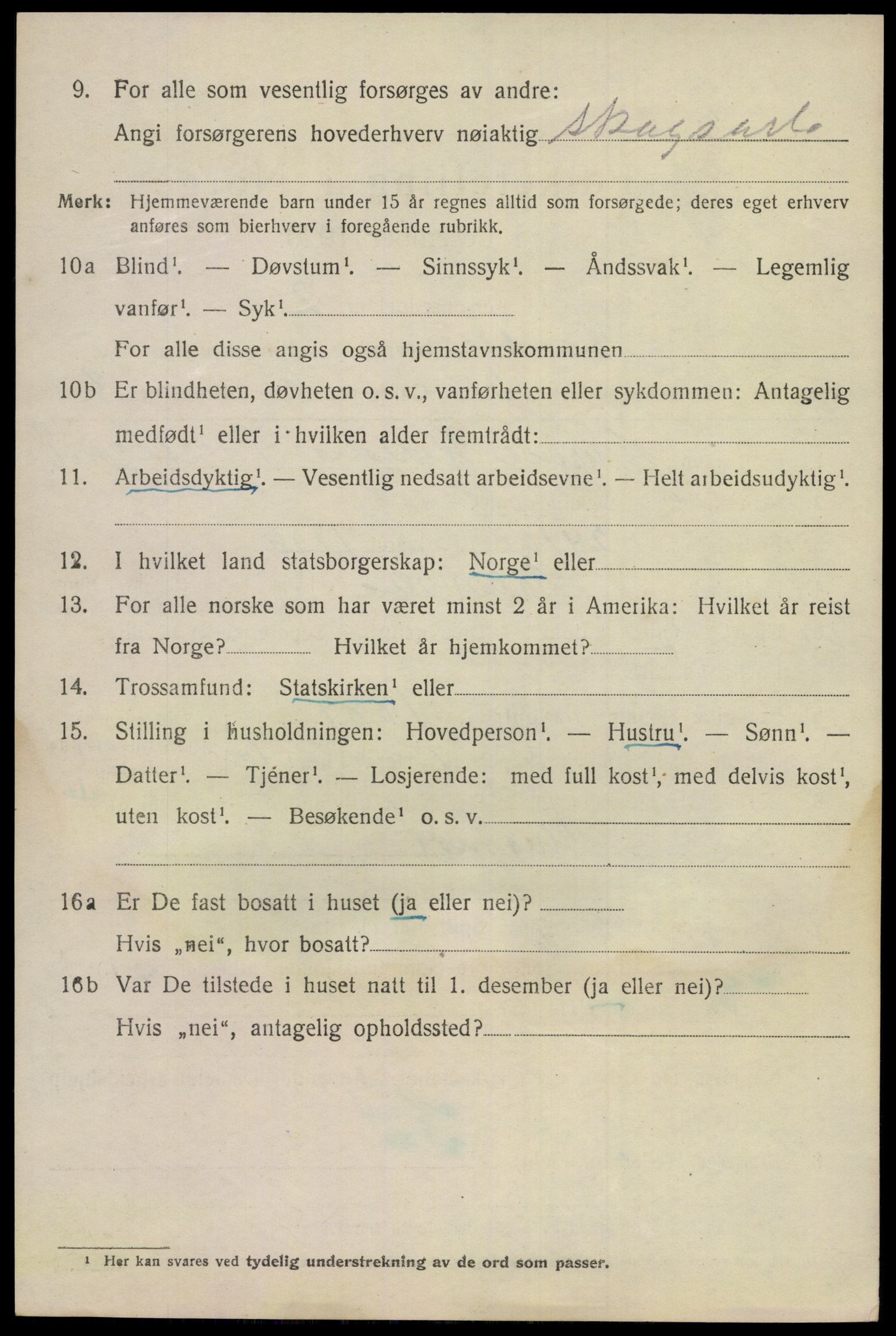 SAKO, 1920 census for Bamble, 1920, p. 11074