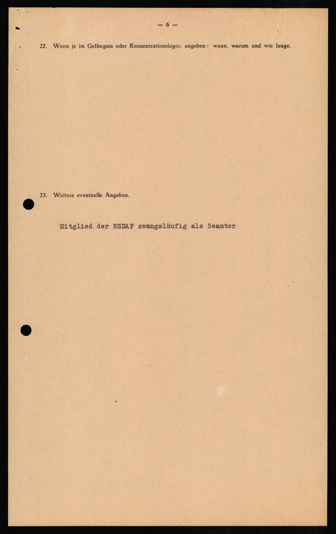 Forsvaret, Forsvarets overkommando II, RA/RAFA-3915/D/Db/L0008: CI Questionaires. Tyske okkupasjonsstyrker i Norge. Tyskere., 1945-1946, p. 244