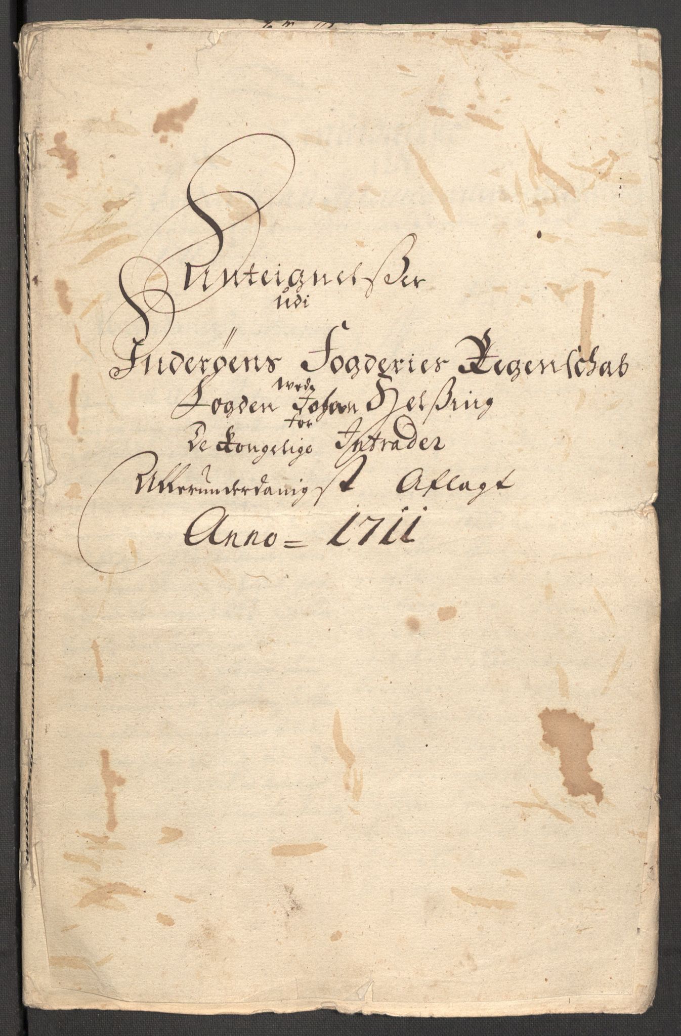 Rentekammeret inntil 1814, Reviderte regnskaper, Fogderegnskap, AV/RA-EA-4092/R63/L4319: Fogderegnskap Inderøy, 1711, p. 487