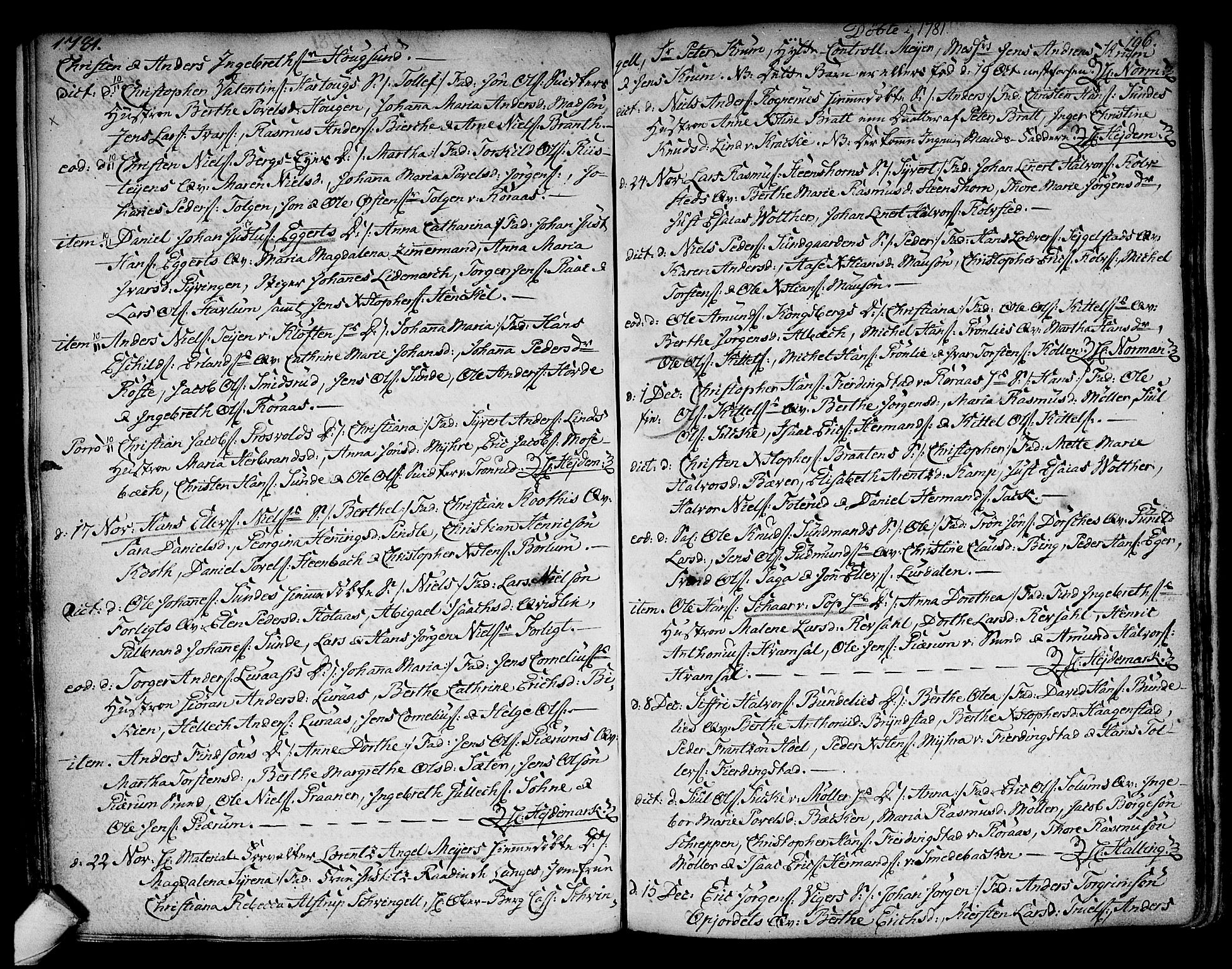 Kongsberg kirkebøker, SAKO/A-22/F/Fa/L0005: Parish register (official) no. I 5, 1769-1782, p. 196