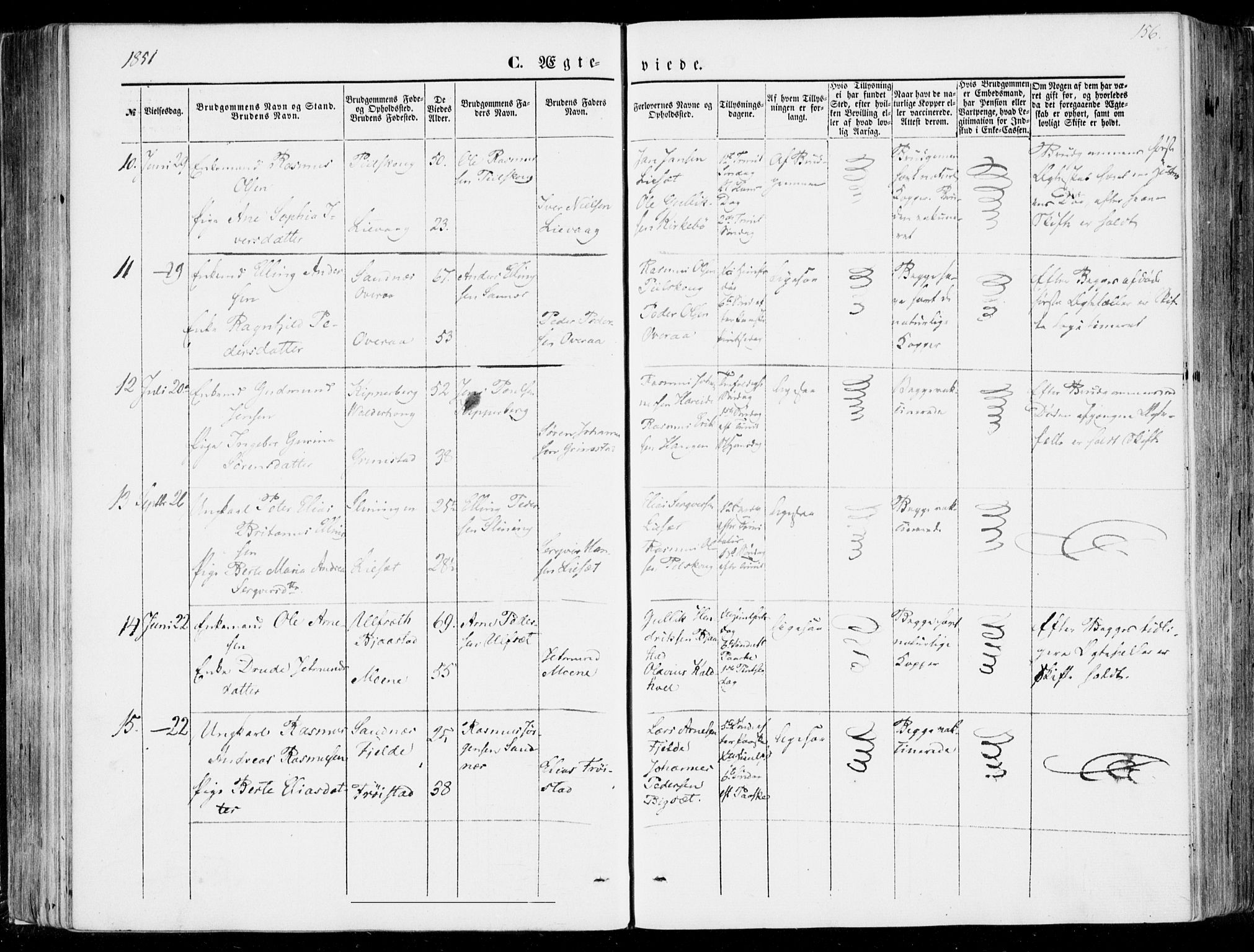 Ministerialprotokoller, klokkerbøker og fødselsregistre - Møre og Romsdal, SAT/A-1454/510/L0121: Parish register (official) no. 510A01, 1848-1877, p. 156