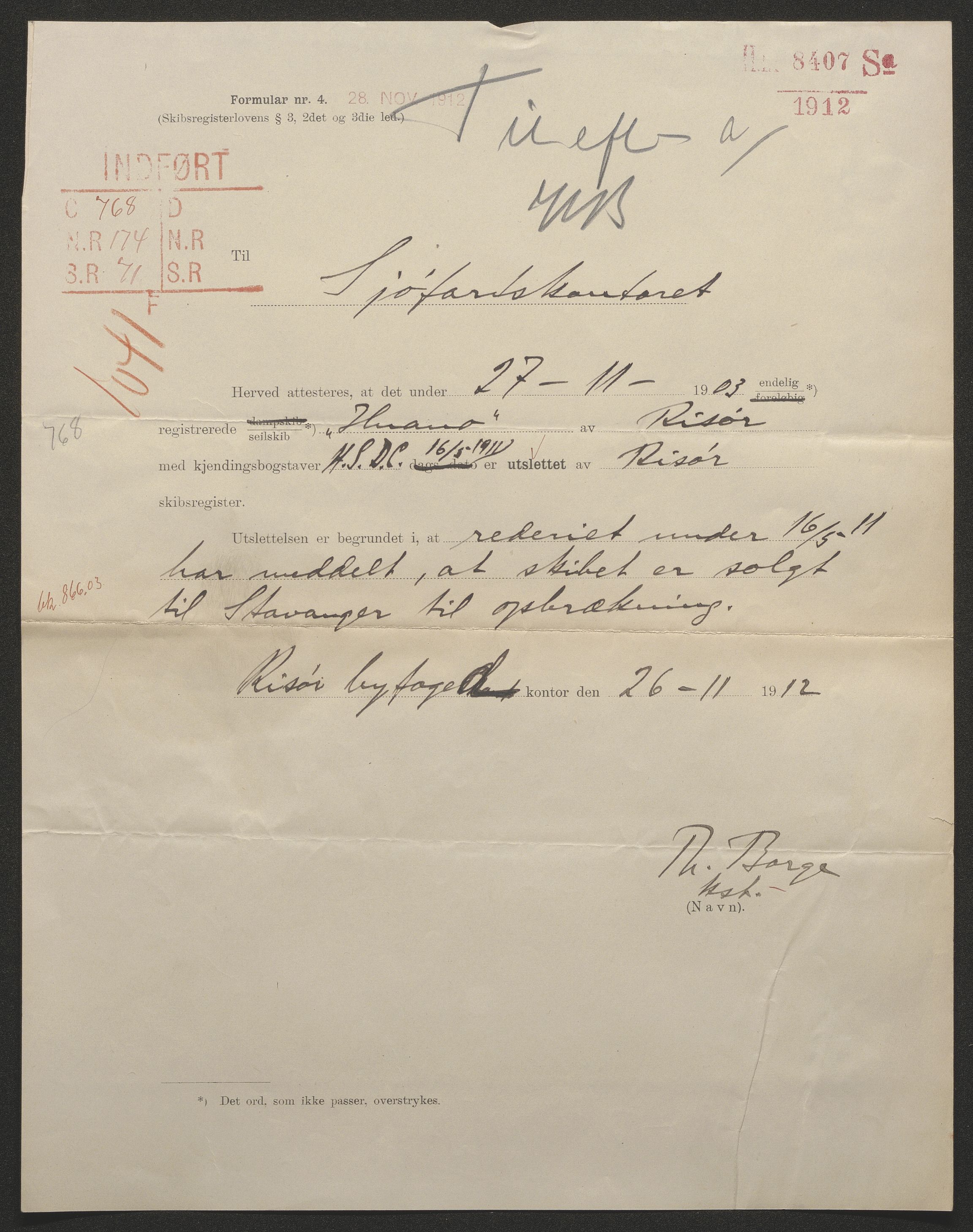 Sjøfartsdirektoratet med forløpere, skipsmapper slettede skip, AV/RA-S-4998/F/Fa/L0519: --, 1850-1922, p. 3