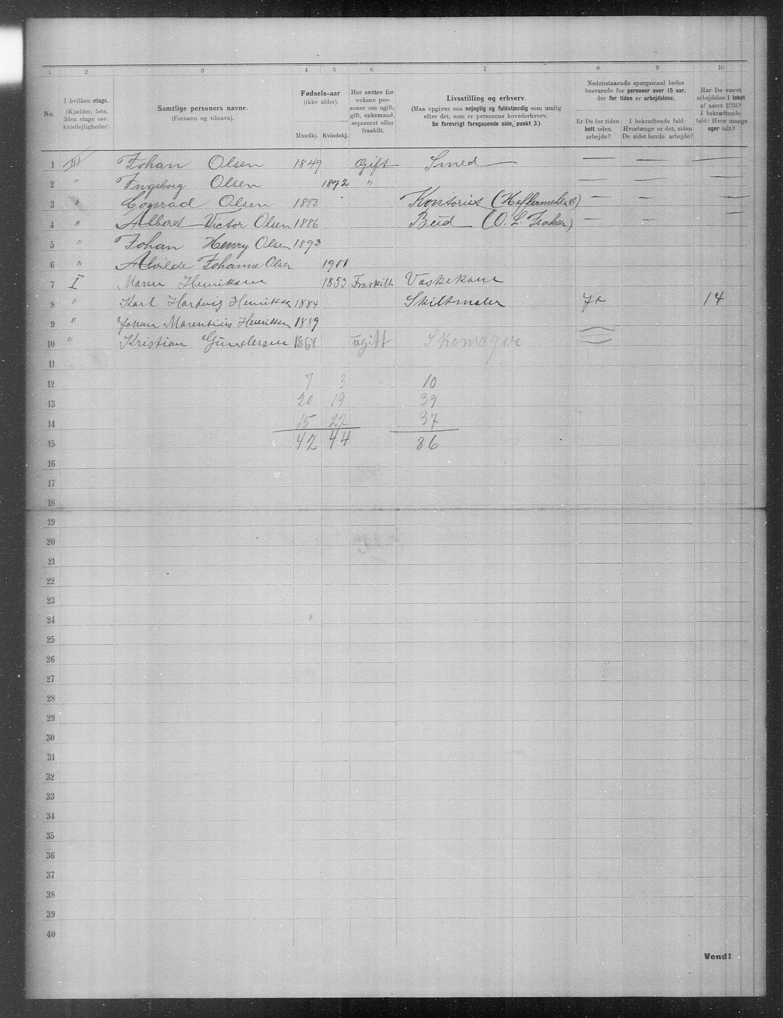 OBA, Municipal Census 1903 for Kristiania, 1903, p. 16616