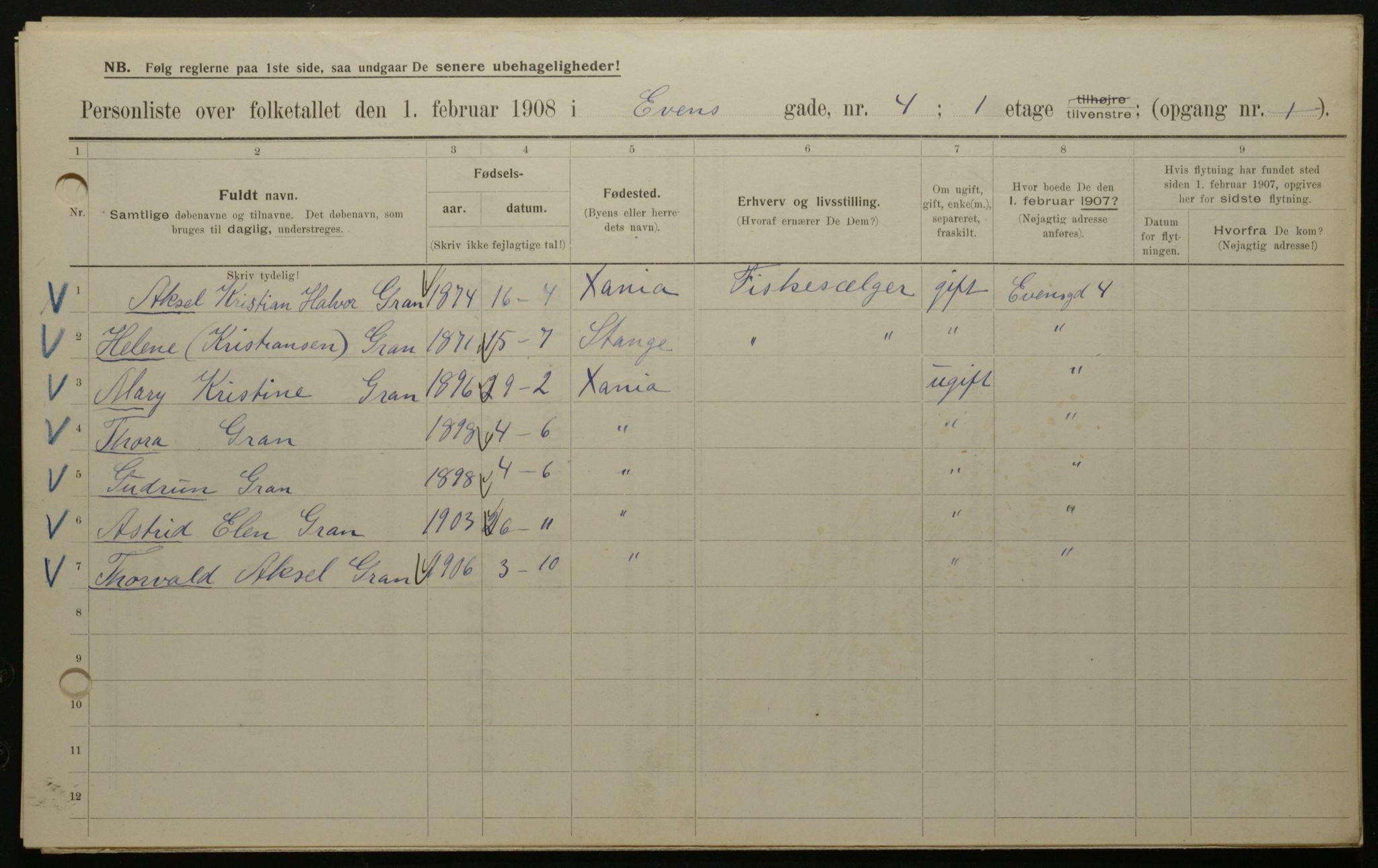 OBA, Municipal Census 1908 for Kristiania, 1908, p. 20834