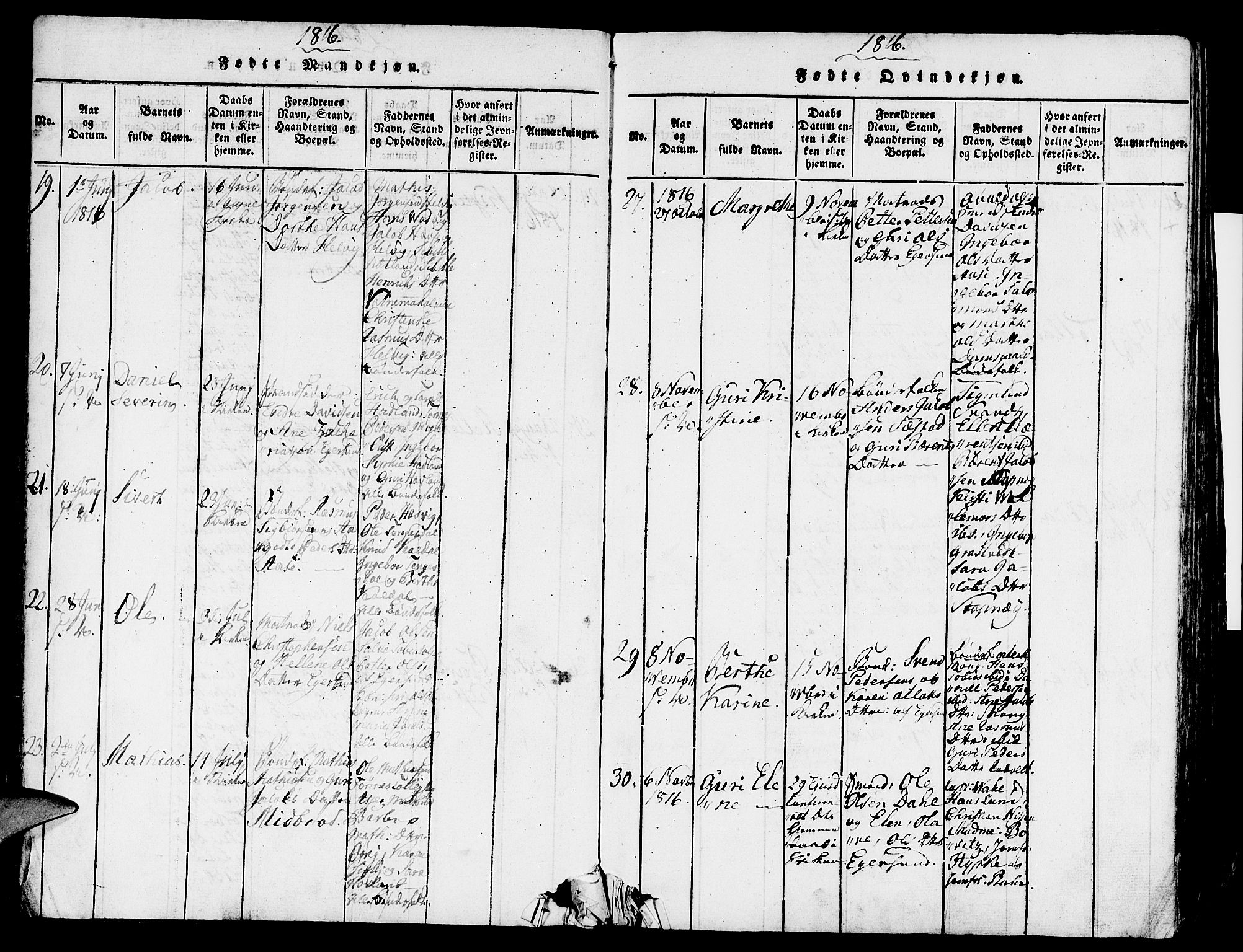 Eigersund sokneprestkontor, AV/SAST-A-101807/S08/L0007: Parish register (official) no. A 7, 1815-1827