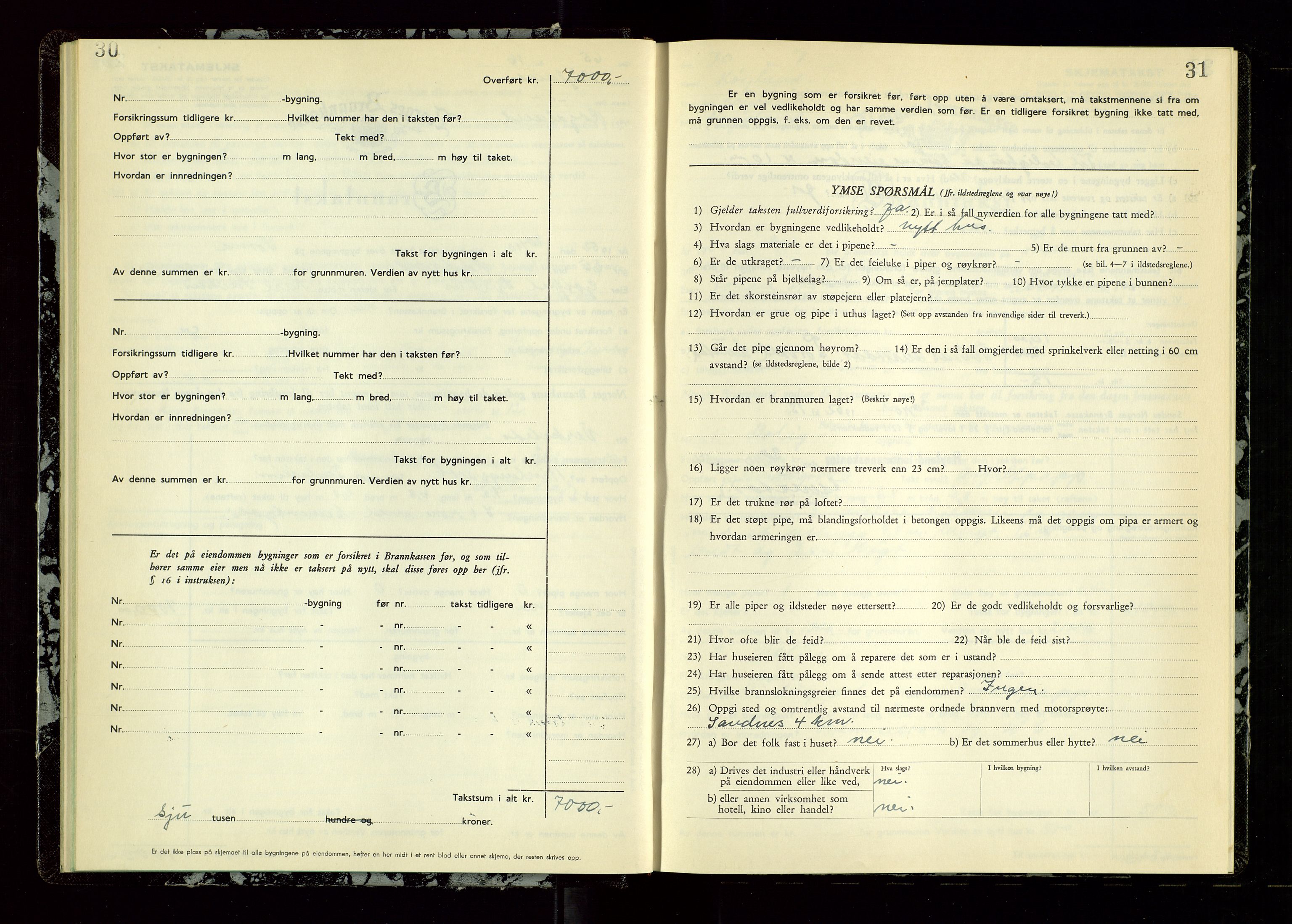 Høyland/Sandnes lensmannskontor, AV/SAST-A-100166/Gob/L0009: "Branntakstprotokoll", 1952-1955, p. 30-31