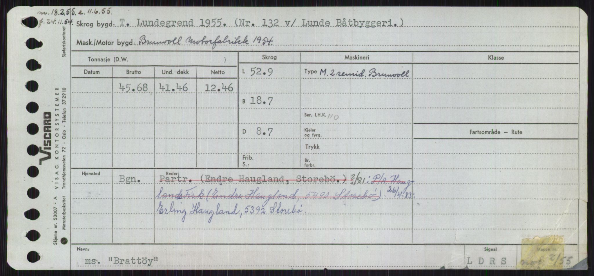 Sjøfartsdirektoratet med forløpere, Skipsmålingen, AV/RA-S-1627/H/Ha/L0001/0002: Fartøy, A-Eig / Fartøy Bjør-Eig, p. 251