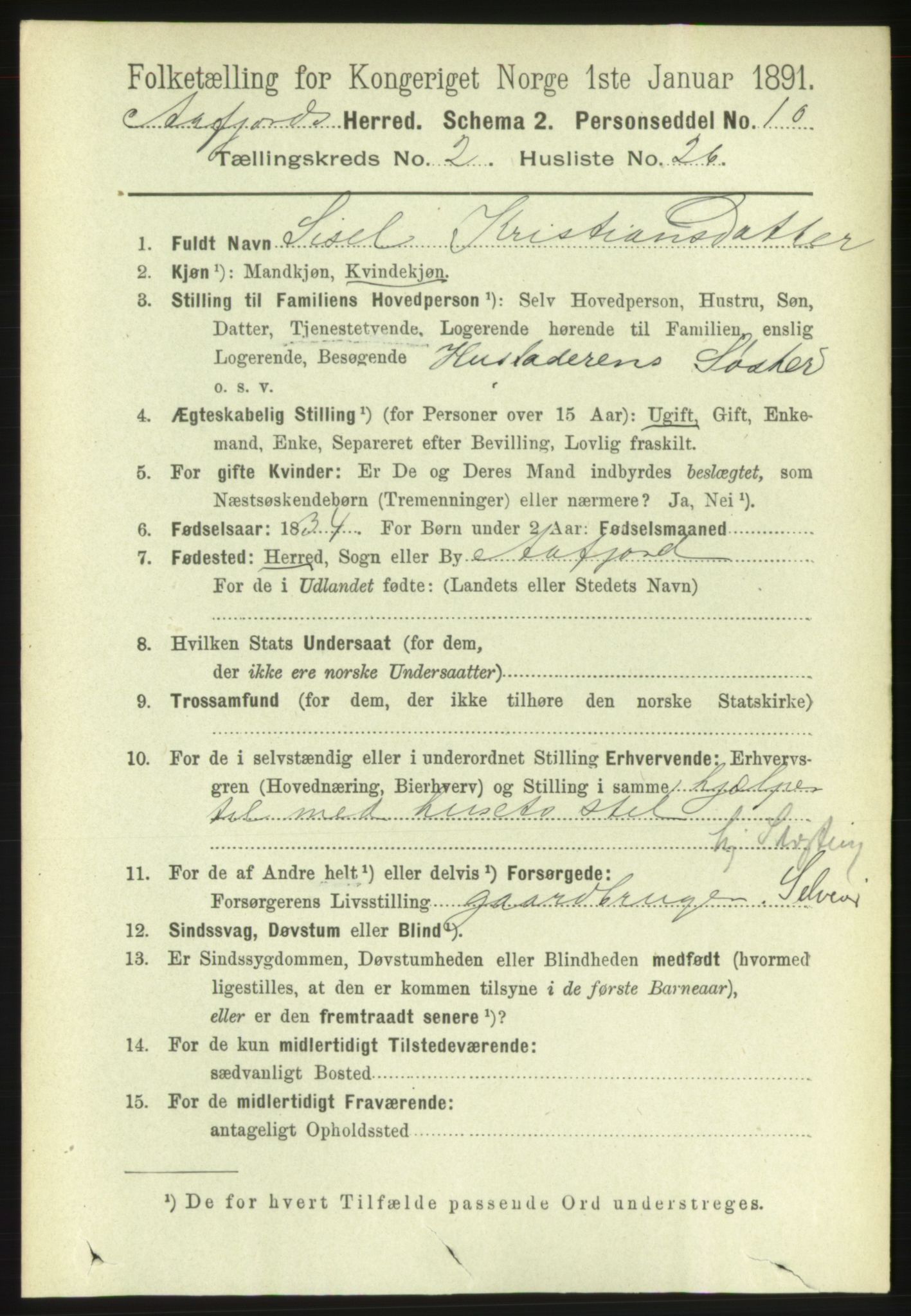 RA, 1891 census for 1630 Åfjord, 1891, p. 543