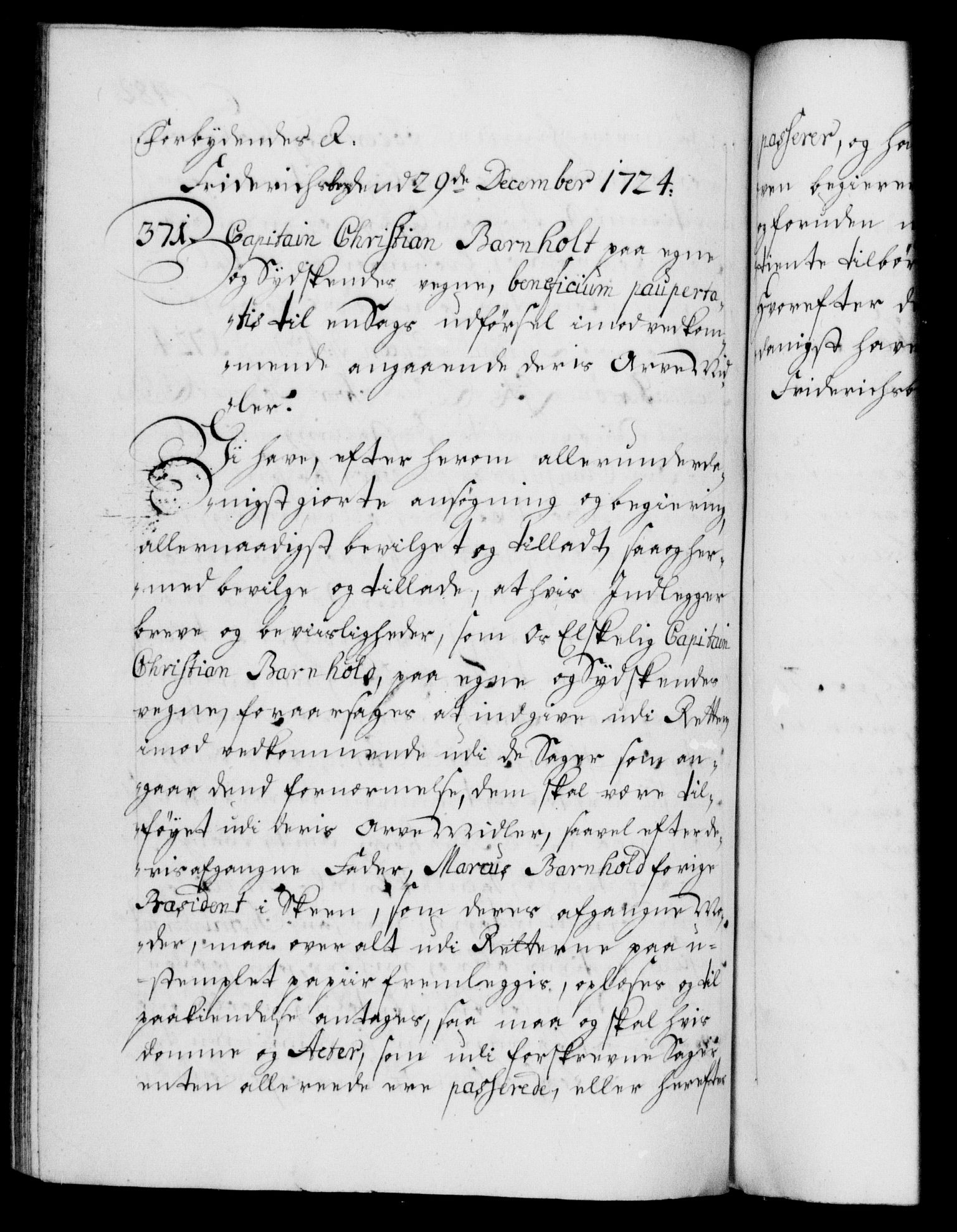 Danske Kanselli 1572-1799, AV/RA-EA-3023/F/Fc/Fca/Fcaa/L0024: Norske registre, 1723-1725, p. 482b