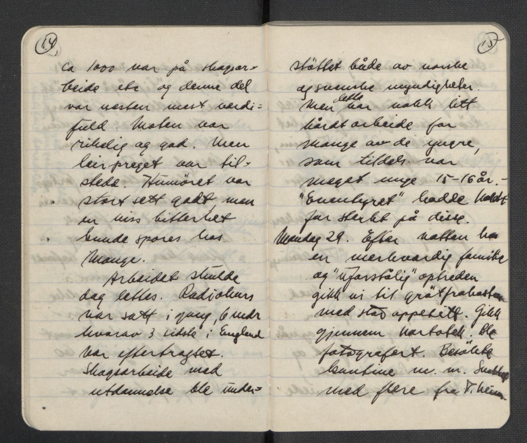 Tronstad, Leif, AV/RA-PA-0354/F/L0001: Dagbøker, 1941-1945, p. 11