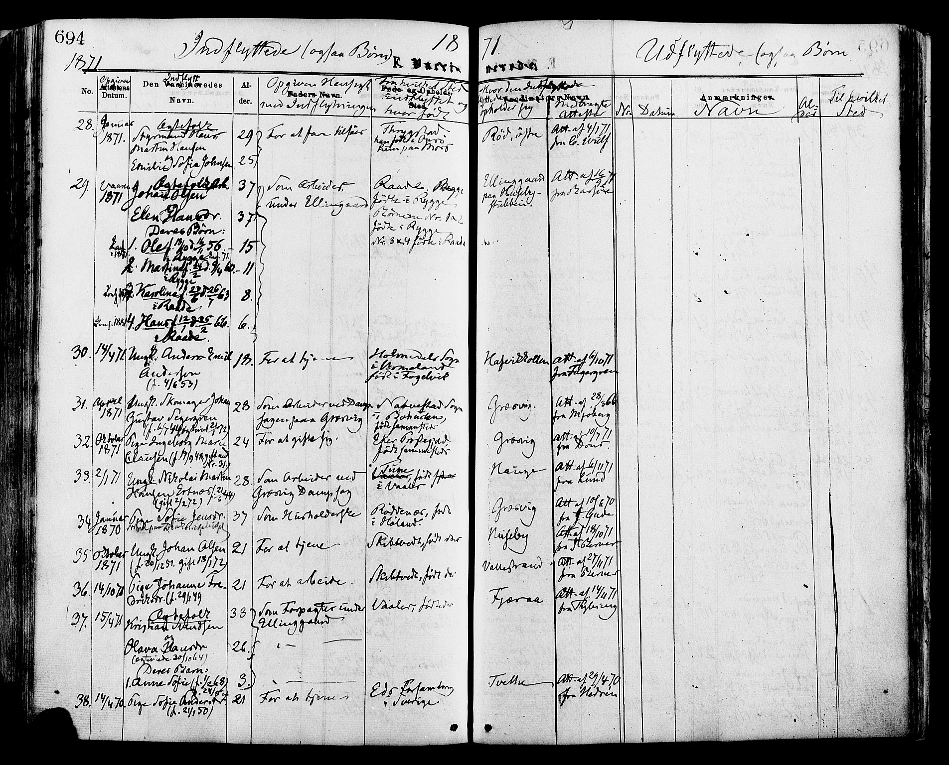 Onsøy prestekontor Kirkebøker, SAO/A-10914/F/Fa/L0004: Parish register (official) no. I 4, 1861-1877, p. 694