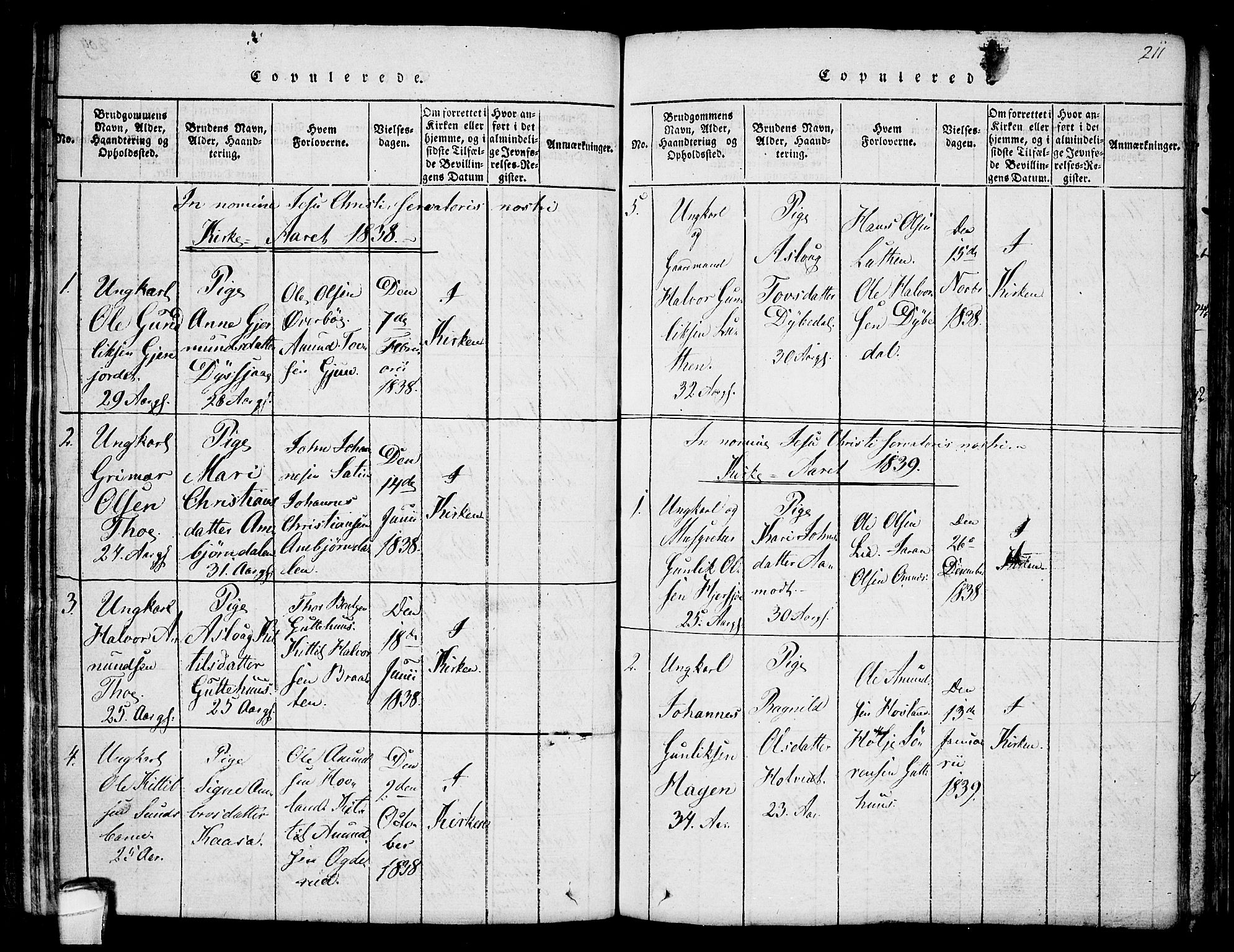 Hjartdal kirkebøker, SAKO/A-270/F/Fa/L0007: Parish register (official) no. I 7, 1815-1843, p. 211