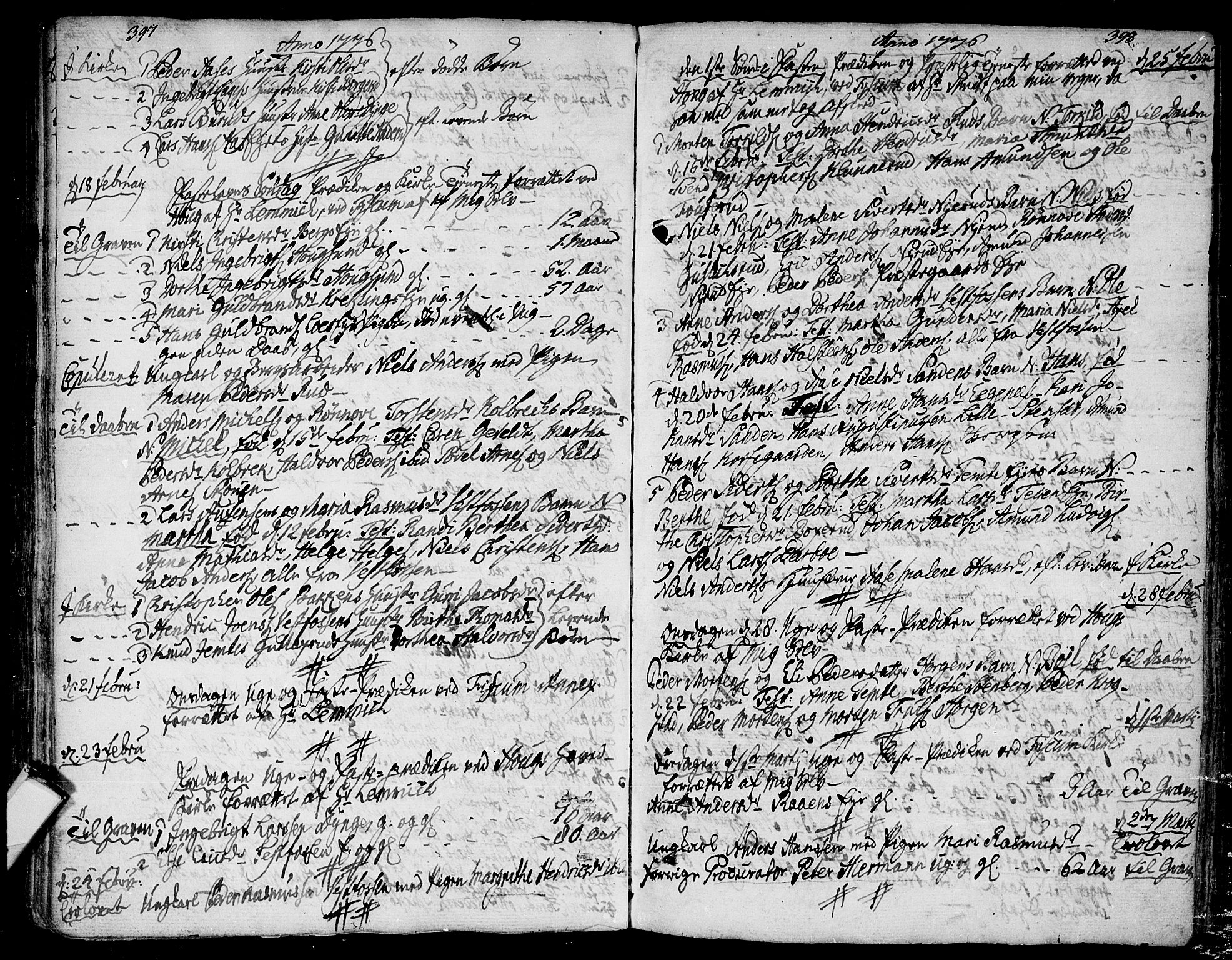 Eiker kirkebøker, AV/SAKO-A-4/F/Fa/L0008: Parish register (official) no. I 8, 1764-1788, p. 397-398