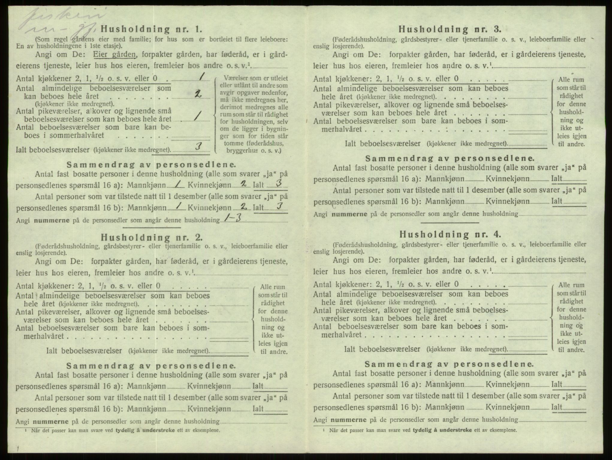 SAB, 1920 census for Davik, 1920, p. 1007
