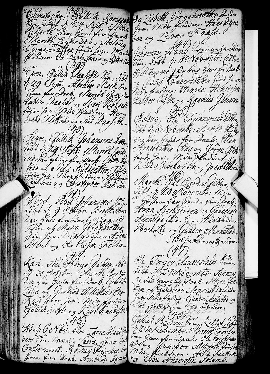 Flesberg kirkebøker, AV/SAKO-A-18/F/Fa/L0002: Parish register (official) no. I 2, 1726-1747