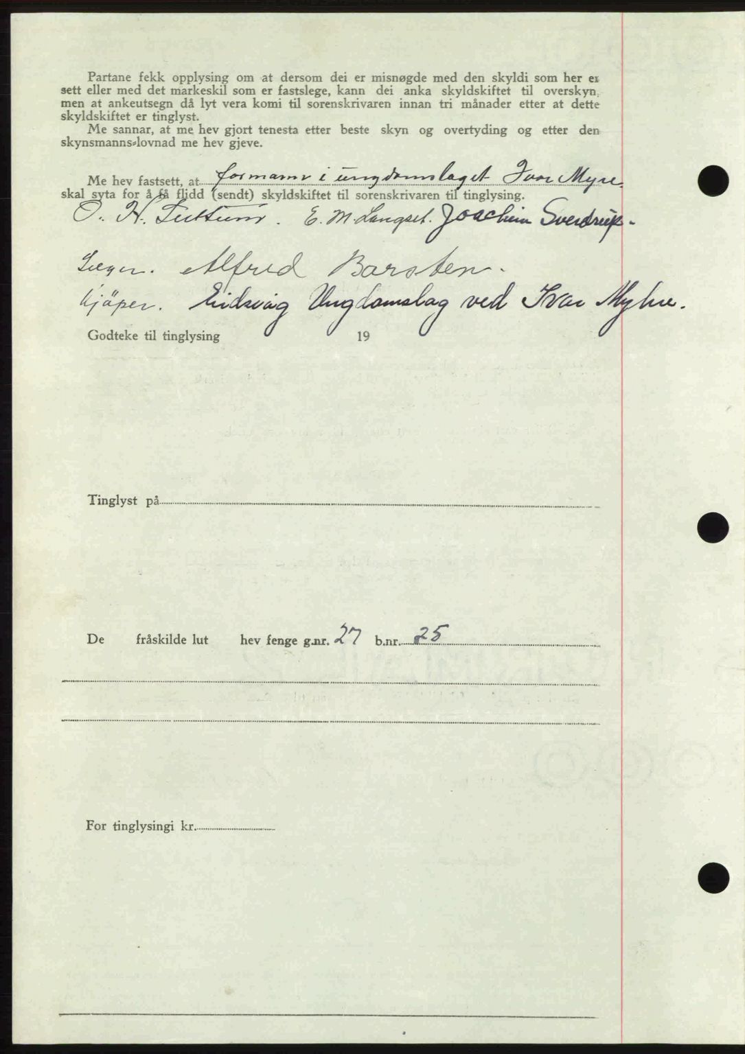 Romsdal sorenskriveri, AV/SAT-A-4149/1/2/2C: Mortgage book no. A21, 1946-1946, Diary no: : 2072/1946