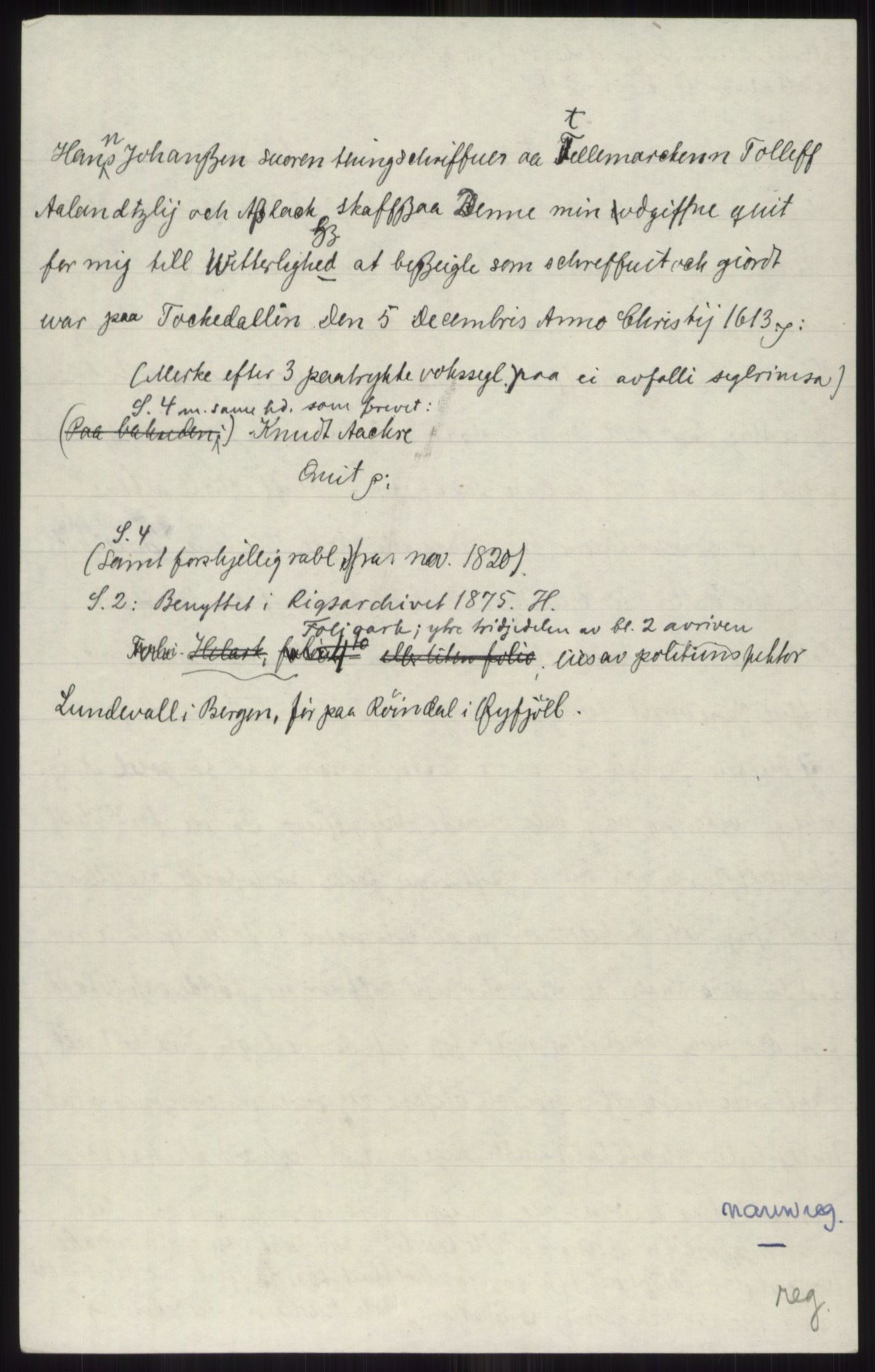 Samlinger til kildeutgivelse, Diplomavskriftsamlingen, AV/RA-EA-4053/H/Ha, p. 1727