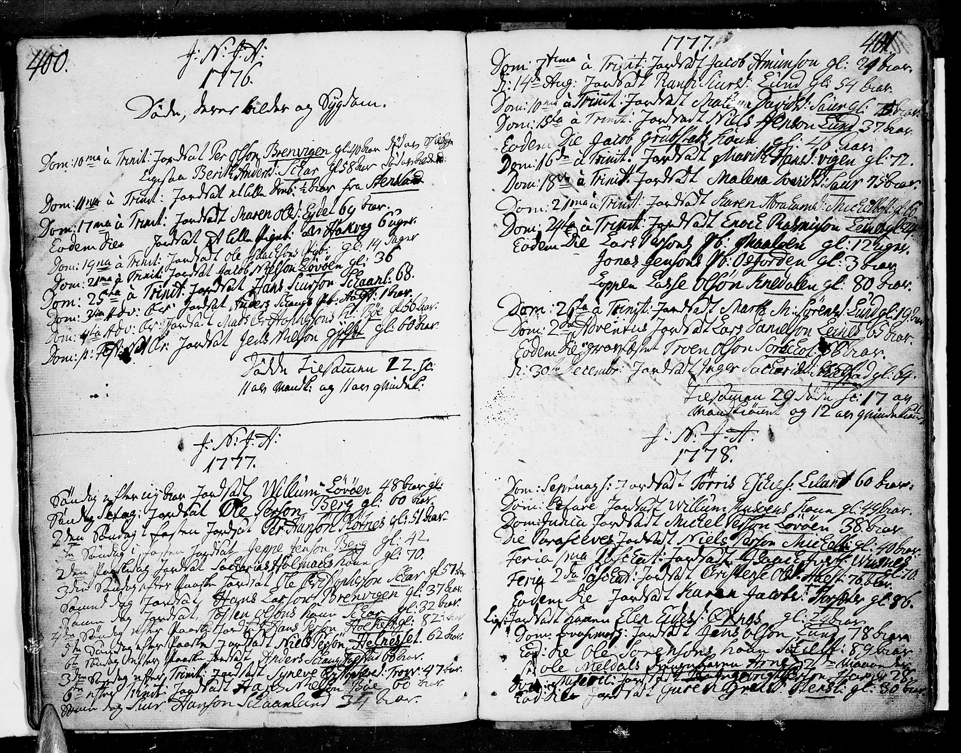 Ministerialprotokoller, klokkerbøker og fødselsregistre - Nordland, SAT/A-1459/855/L0796: Parish register (official) no. 855A04, 1776-1813, p. 400-401