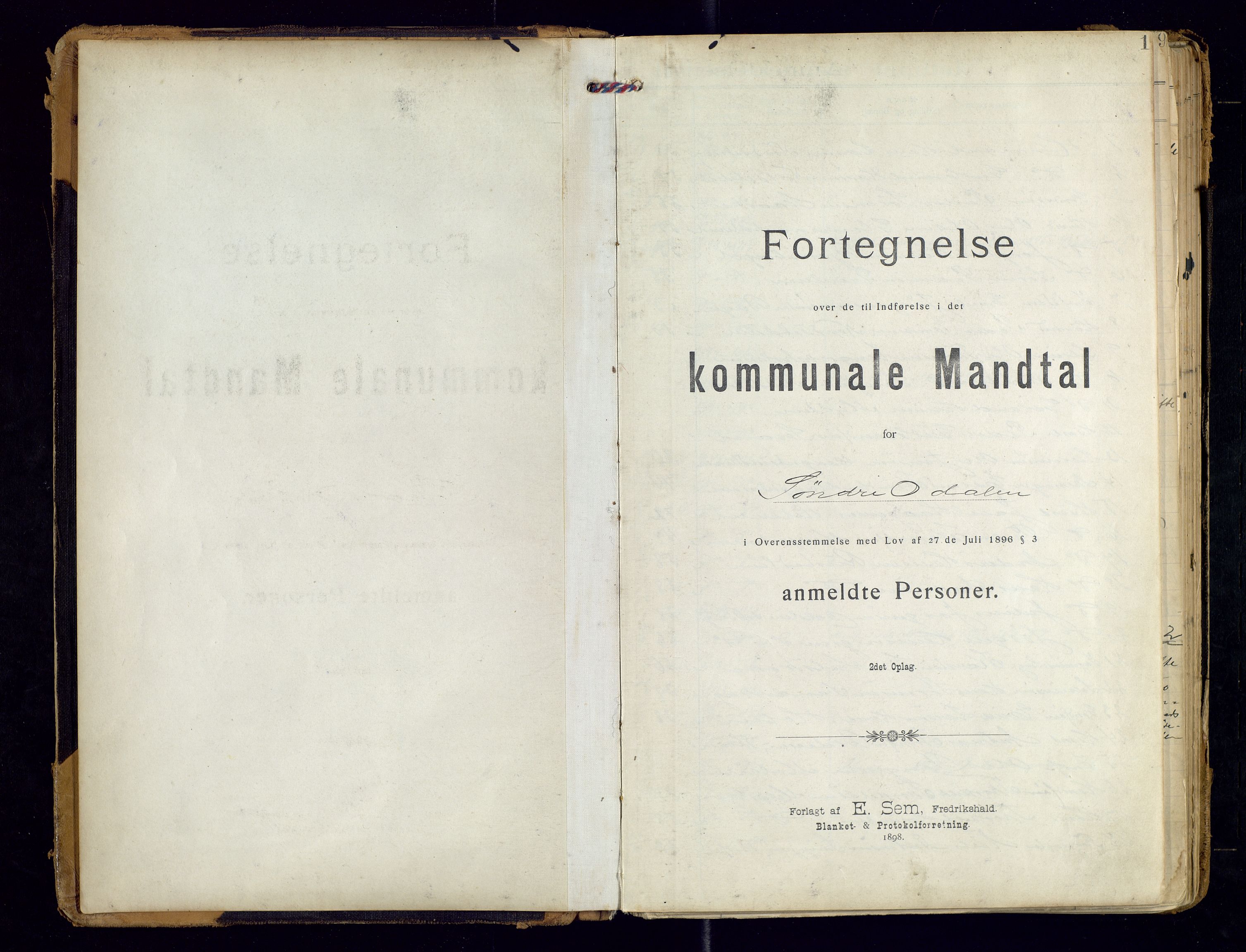 Sør-Odal lensmannskontor, AV/SAH-LHS-022/H/Hb/L0001/0002: Protokoller over anmeldte dødsfall / Protokoll over anmeldte dødsfall, 1901-1913, p. 1