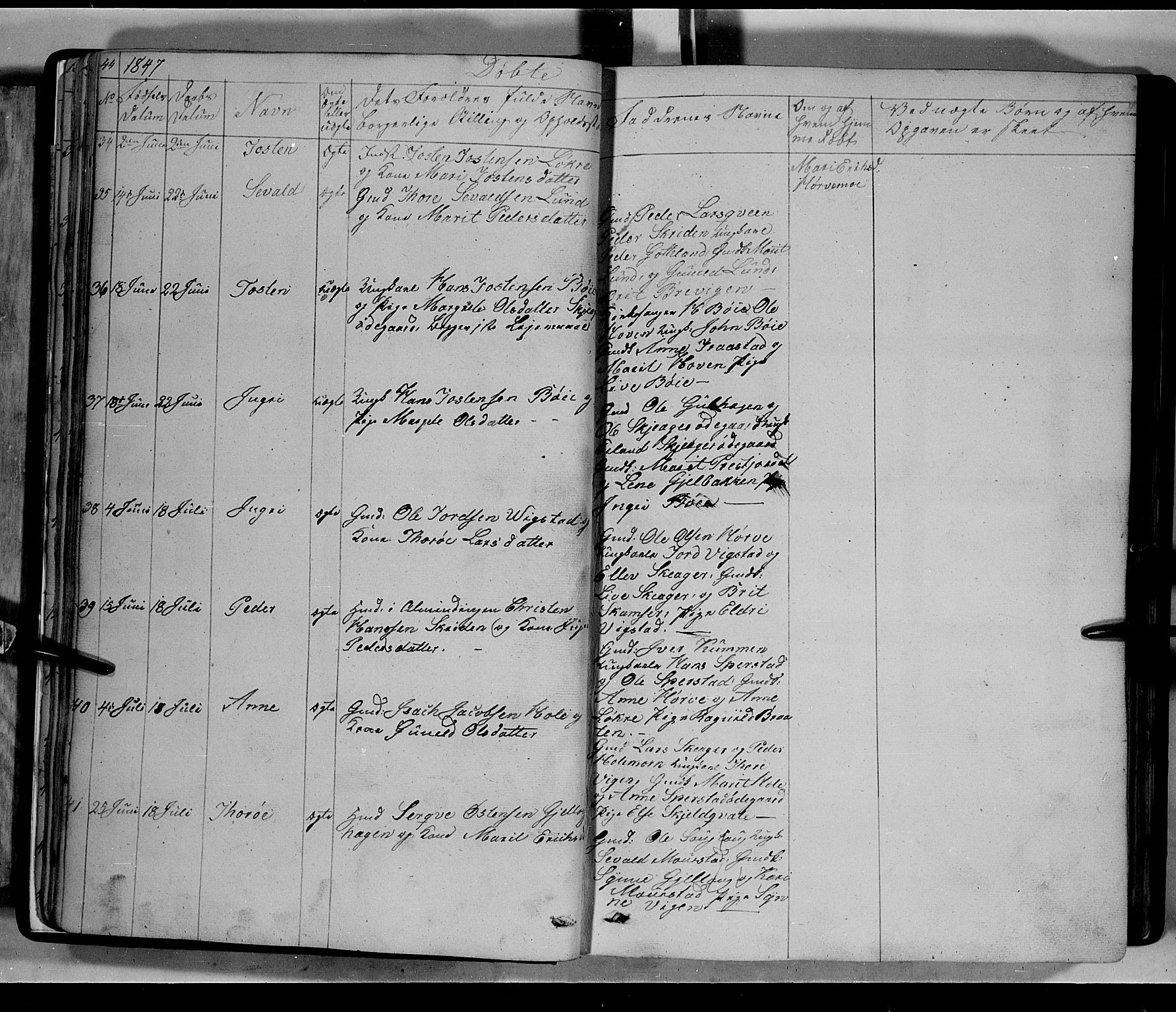 Lom prestekontor, AV/SAH-PREST-070/L/L0004: Parish register (copy) no. 4, 1845-1864, p. 44-45