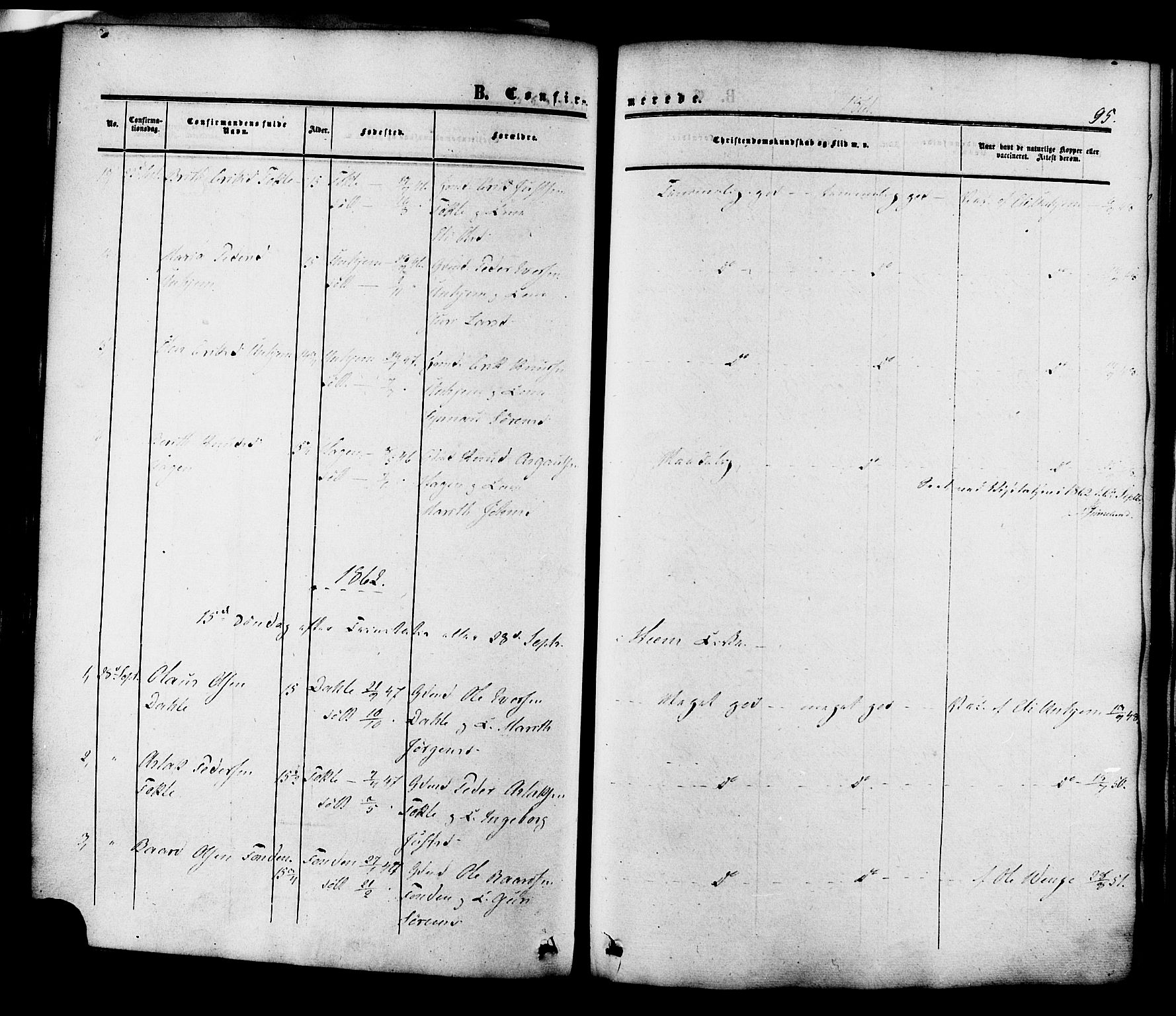 Ministerialprotokoller, klokkerbøker og fødselsregistre - Møre og Romsdal, SAT/A-1454/545/L0586: Parish register (official) no. 545A02, 1854-1877, p. 95