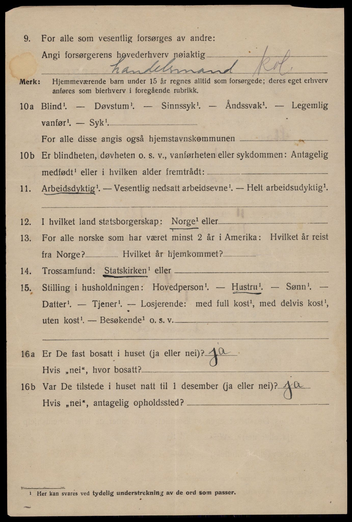 SAST, 1920 census for Stavanger, 1920, p. 99243