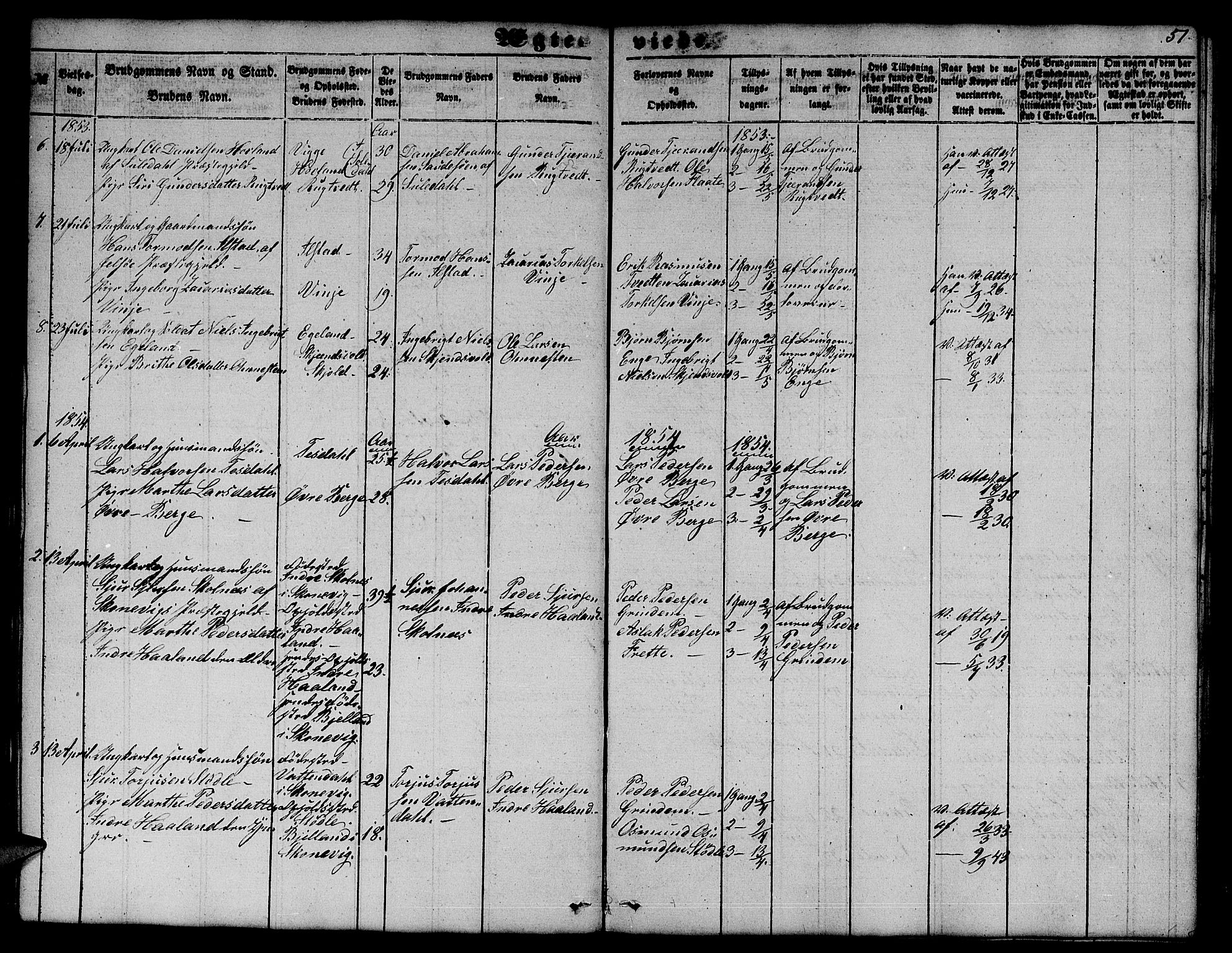 Etne sokneprestembete, SAB/A-75001/H/Hab: Parish register (copy) no. C 2, 1851-1865, p. 51