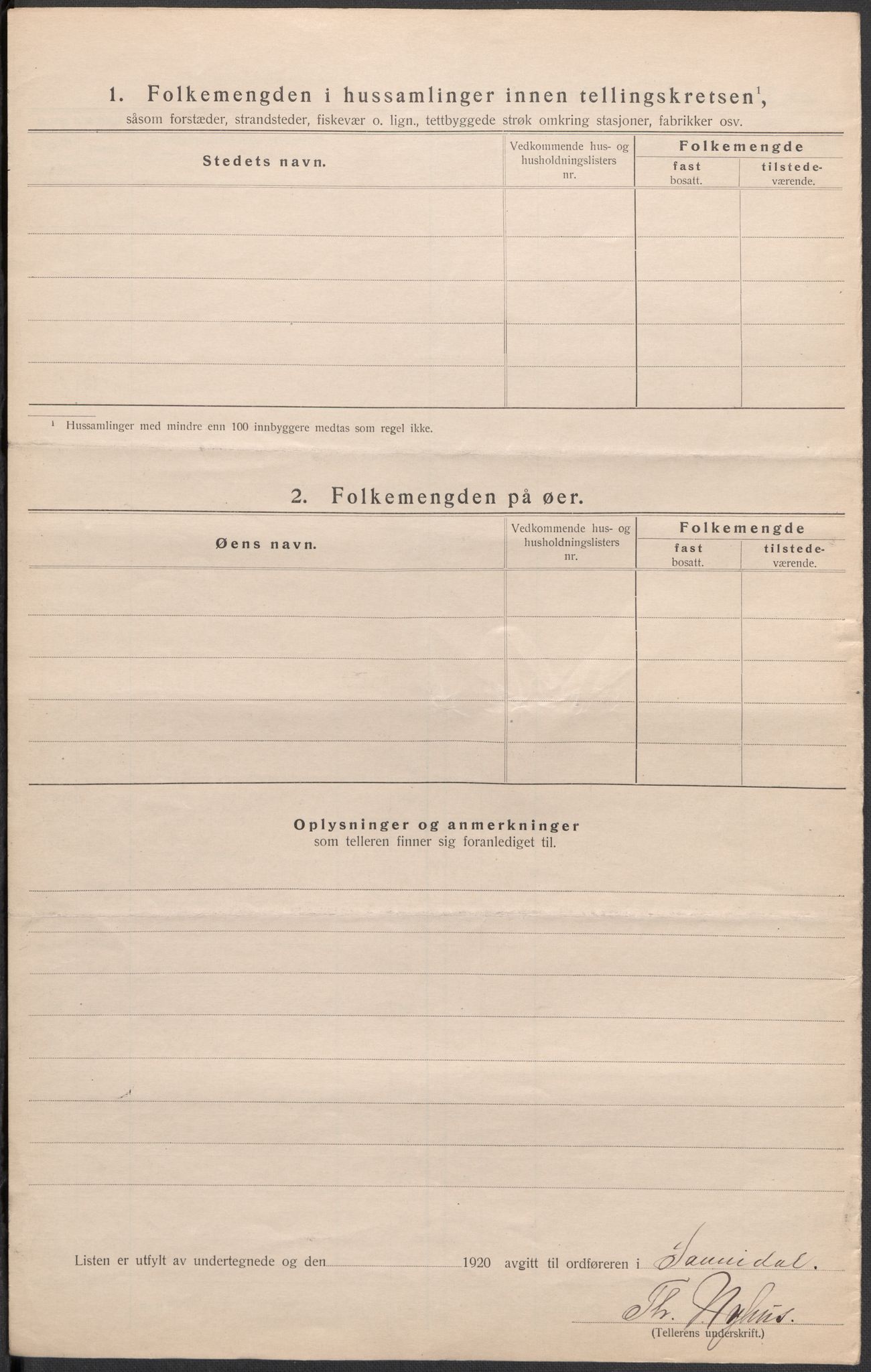 SAKO, 1920 census for Sannidal, 1920, p. 23