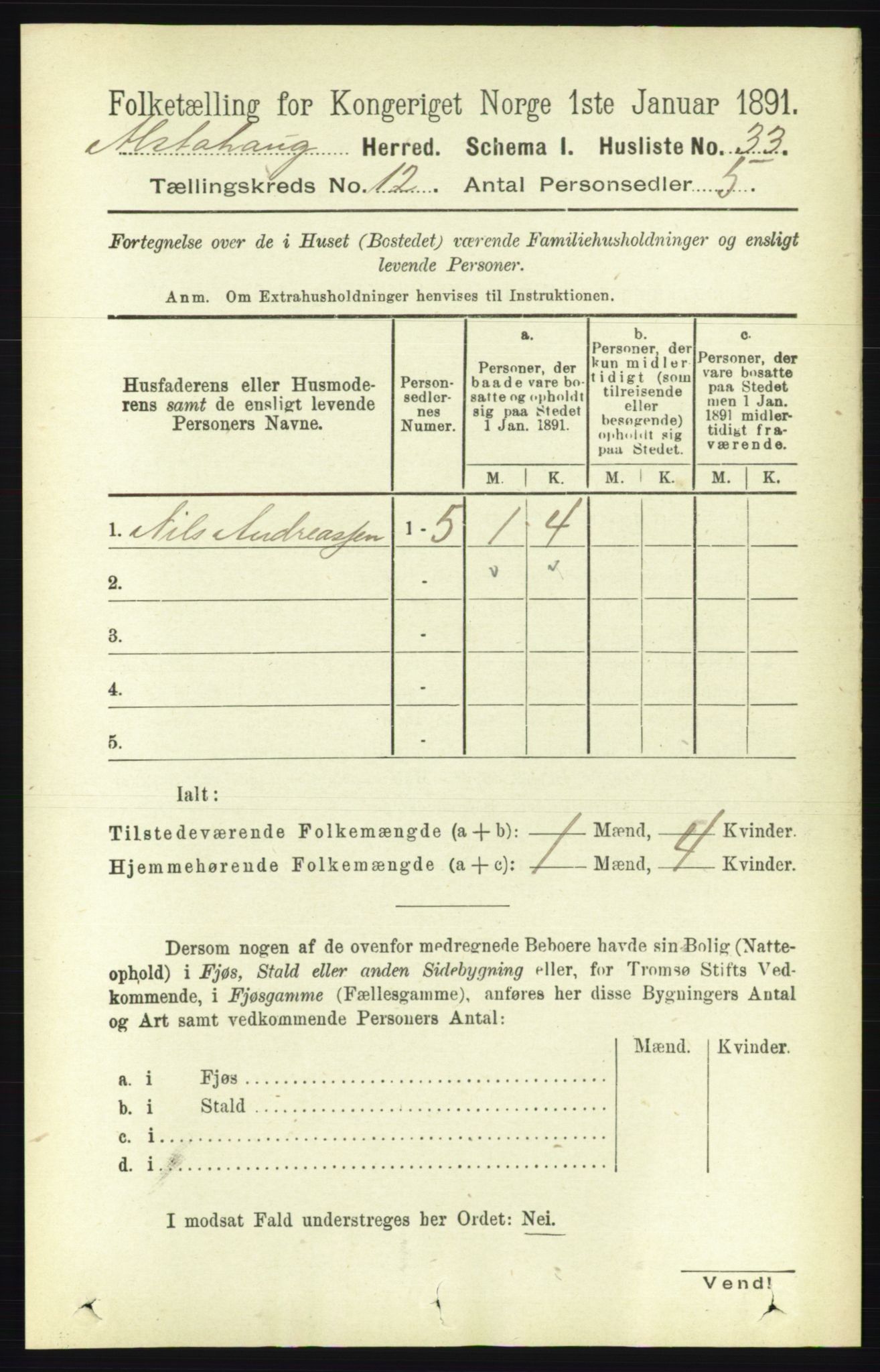 RA, 1891 census for 1820 Alstahaug, 1891, p. 4254