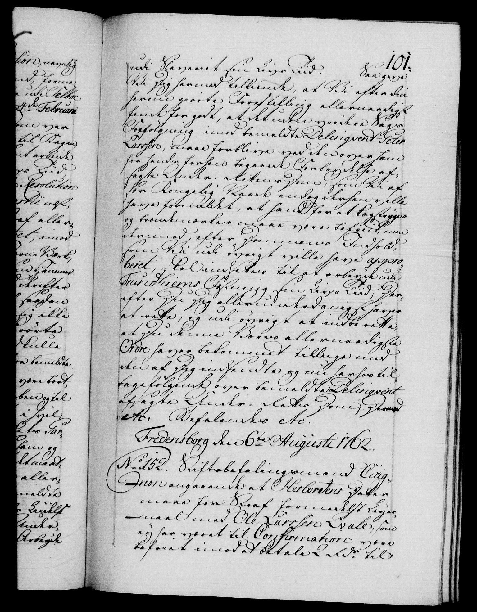 Danske Kanselli 1572-1799, RA/EA-3023/F/Fc/Fca/Fcab/L0037: Norske tegnelser, 1762-1766, p. 101a