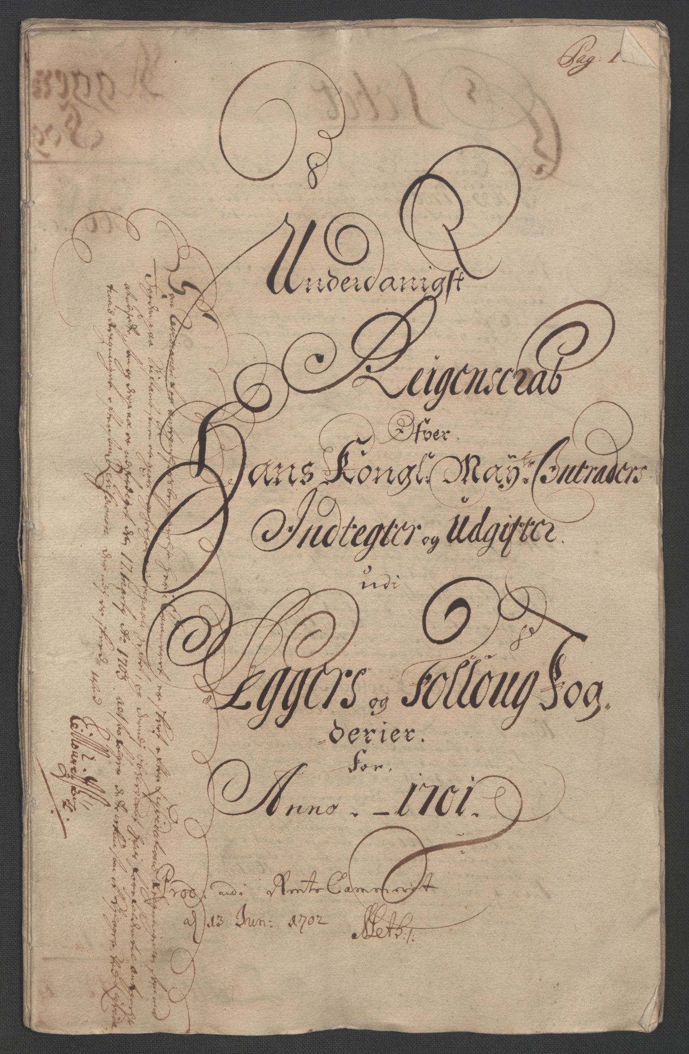 Rentekammeret inntil 1814, Reviderte regnskaper, Fogderegnskap, RA/EA-4092/R10/L0444: Fogderegnskap Aker og Follo, 1701-1702, p. 3