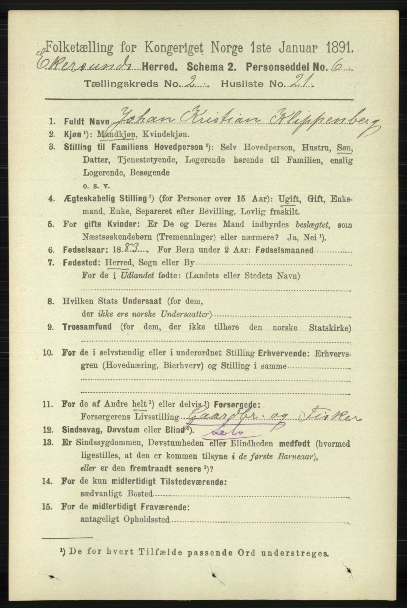 RA, 1891 census for 1116 Eigersund herred, 1891, p. 565