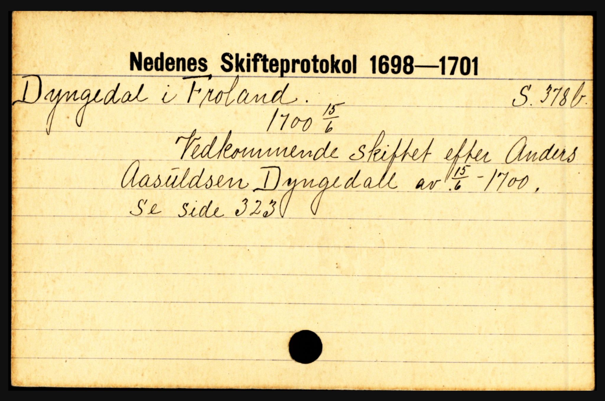 Nedenes sorenskriveri før 1824, AV/SAK-1221-0007/H, p. 5515