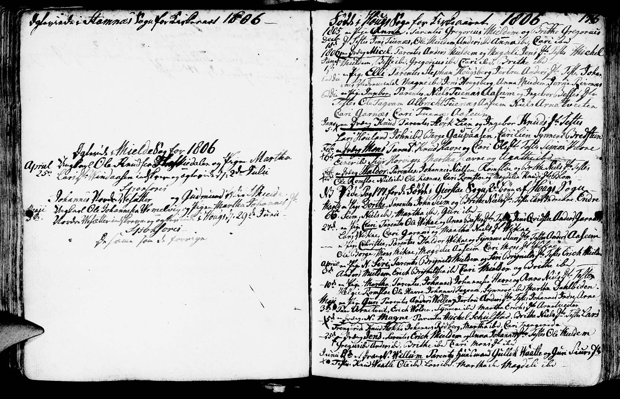 Haus sokneprestembete, SAB/A-75601/H/Haa: Parish register (official) no. A 11, 1796-1816, p. 176