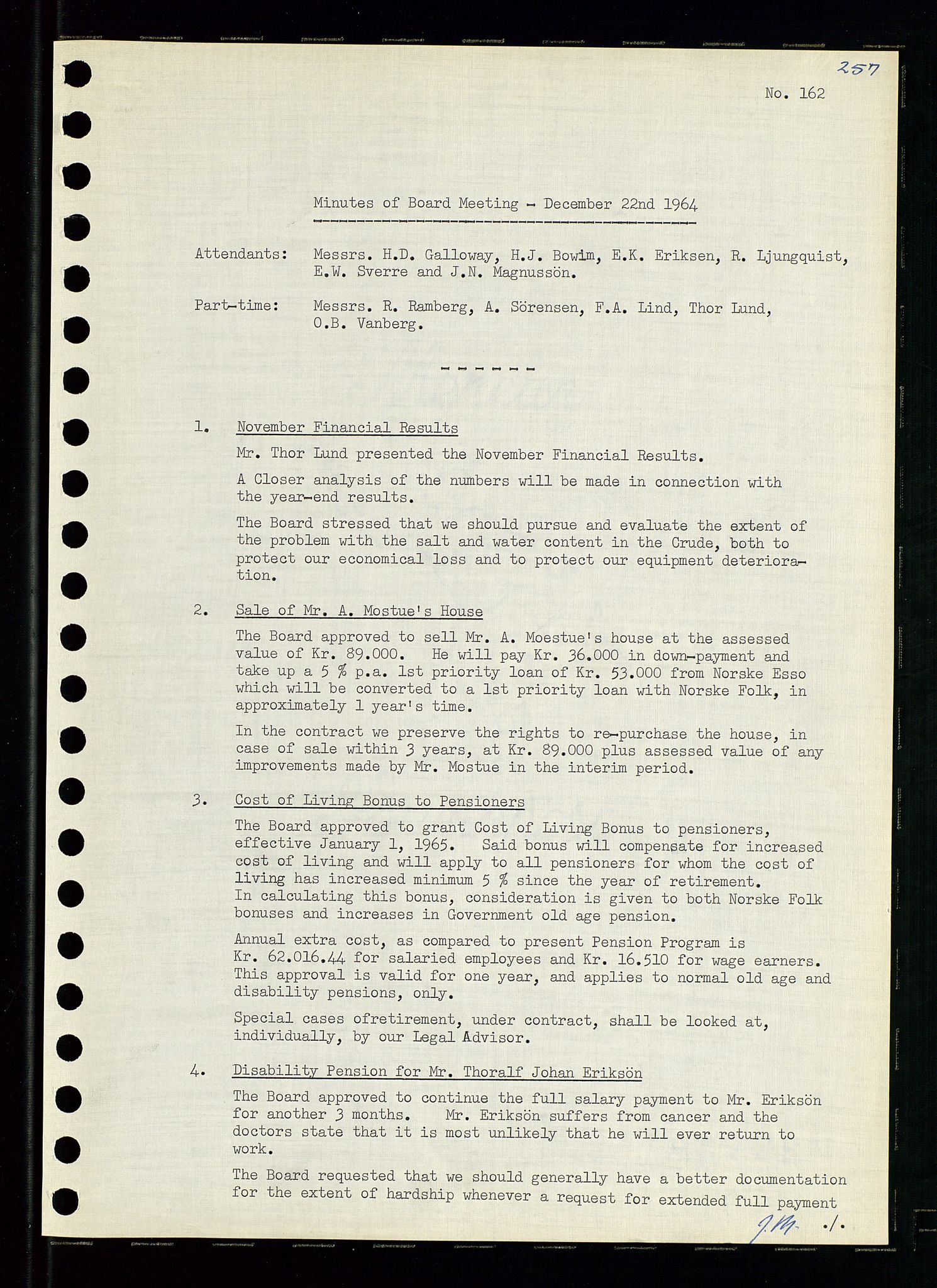 Pa 0982 - Esso Norge A/S, AV/SAST-A-100448/A/Aa/L0001/0004: Den administrerende direksjon Board minutes (styrereferater) / Den administrerende direksjon Board minutes (styrereferater), 1963-1964, p. 5