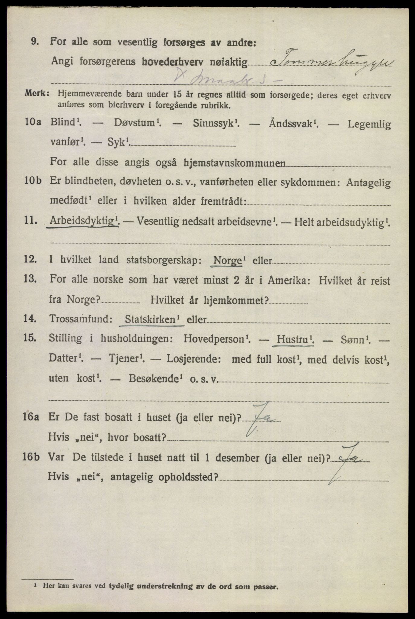 SAKO, 1920 census for Norderhov, 1920, p. 3615