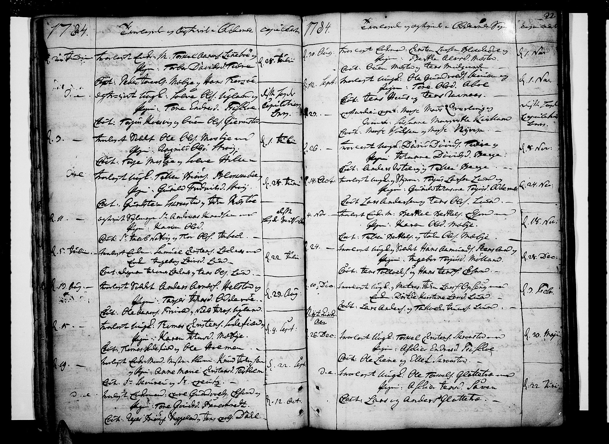 Oddernes sokneprestkontor, AV/SAK-1111-0033/F/Fa/Faa/L0004: Parish register (official) no. A 4, 1764-1820, p. 22