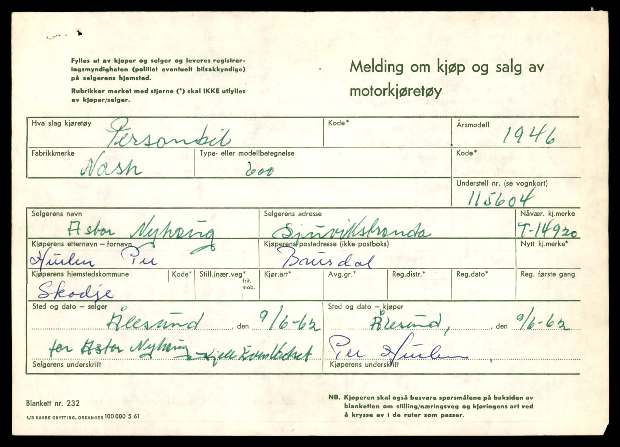 Møre og Romsdal vegkontor - Ålesund trafikkstasjon, AV/SAT-A-4099/F/Fe/L0049: Registreringskort for kjøretøy T 14864 - T 18613, 1927-1998, p. 1315