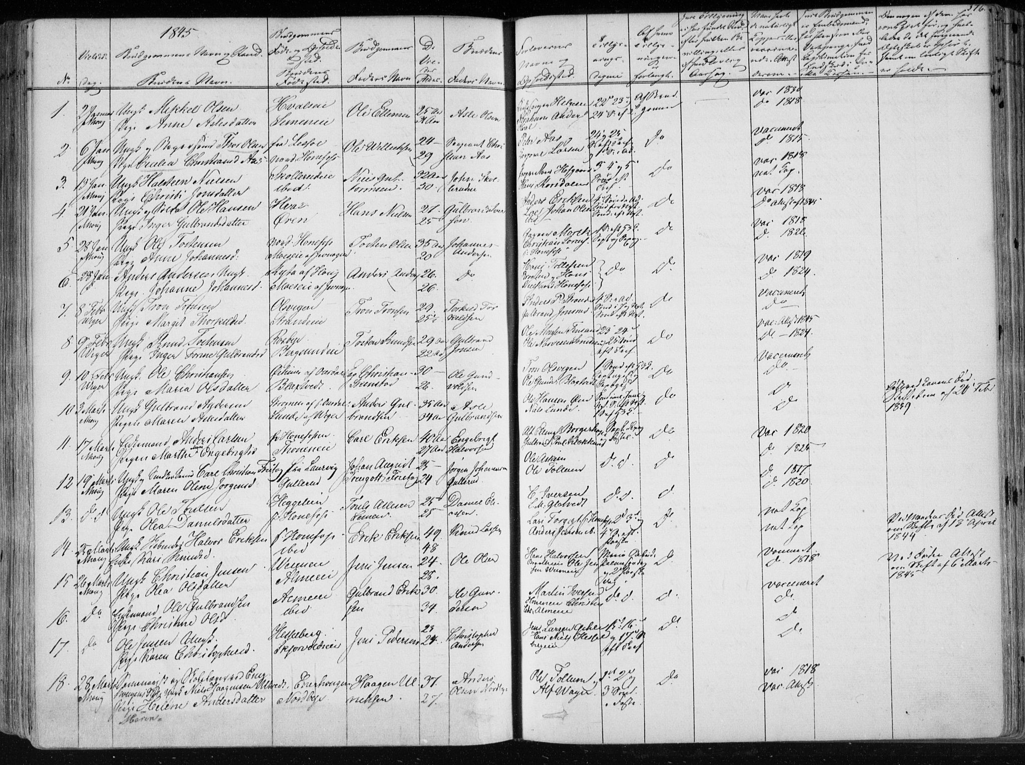 Norderhov kirkebøker, AV/SAKO-A-237/F/Fa/L0010: Parish register (official) no. 10, 1837-1847, p. 376