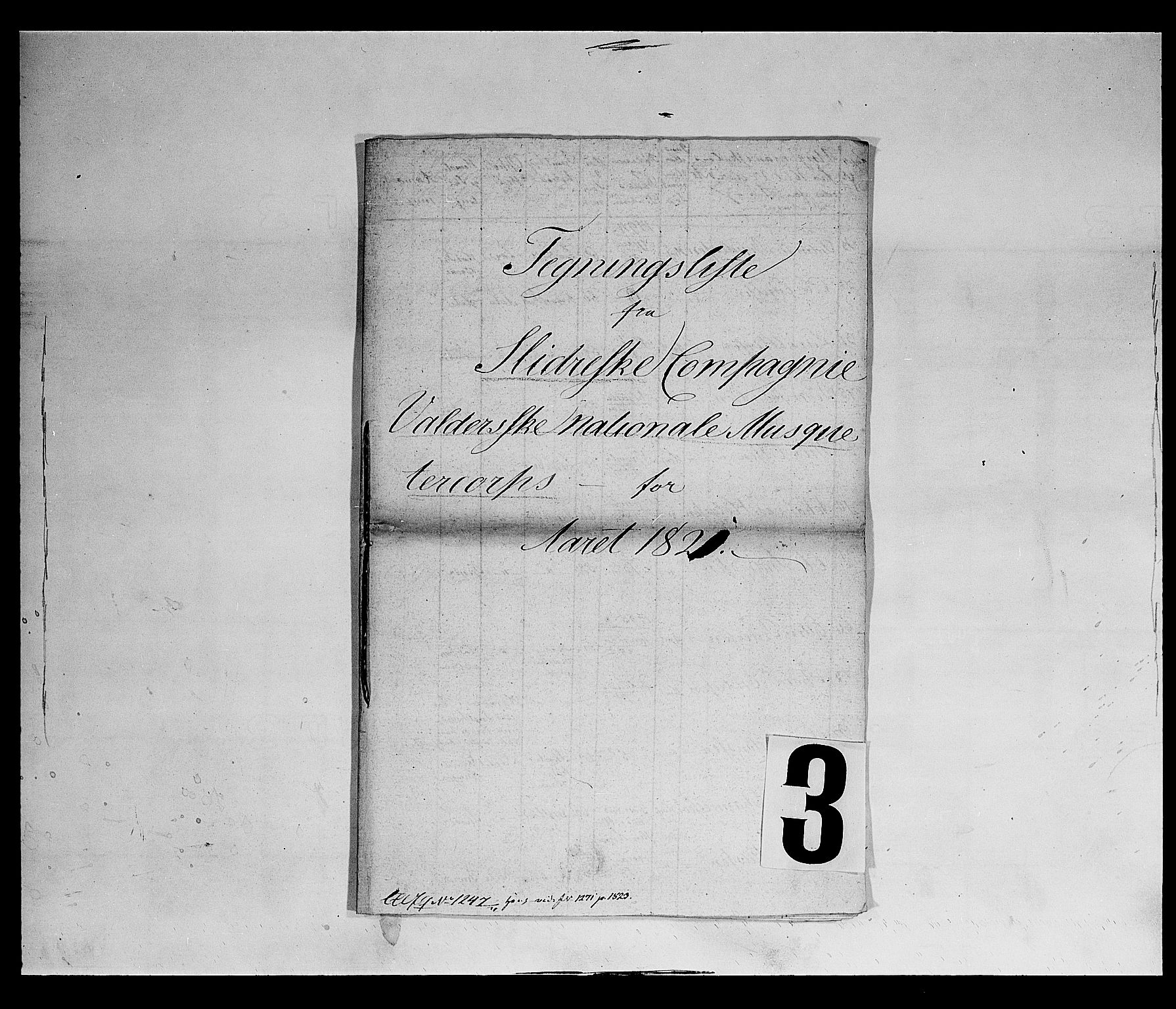 Fylkesmannen i Oppland, SAH/FYO-002/1/K/Kb/L1160: Valderske nasjonale musketérkorps - Slidreske kompani, 1818-1860, p. 48