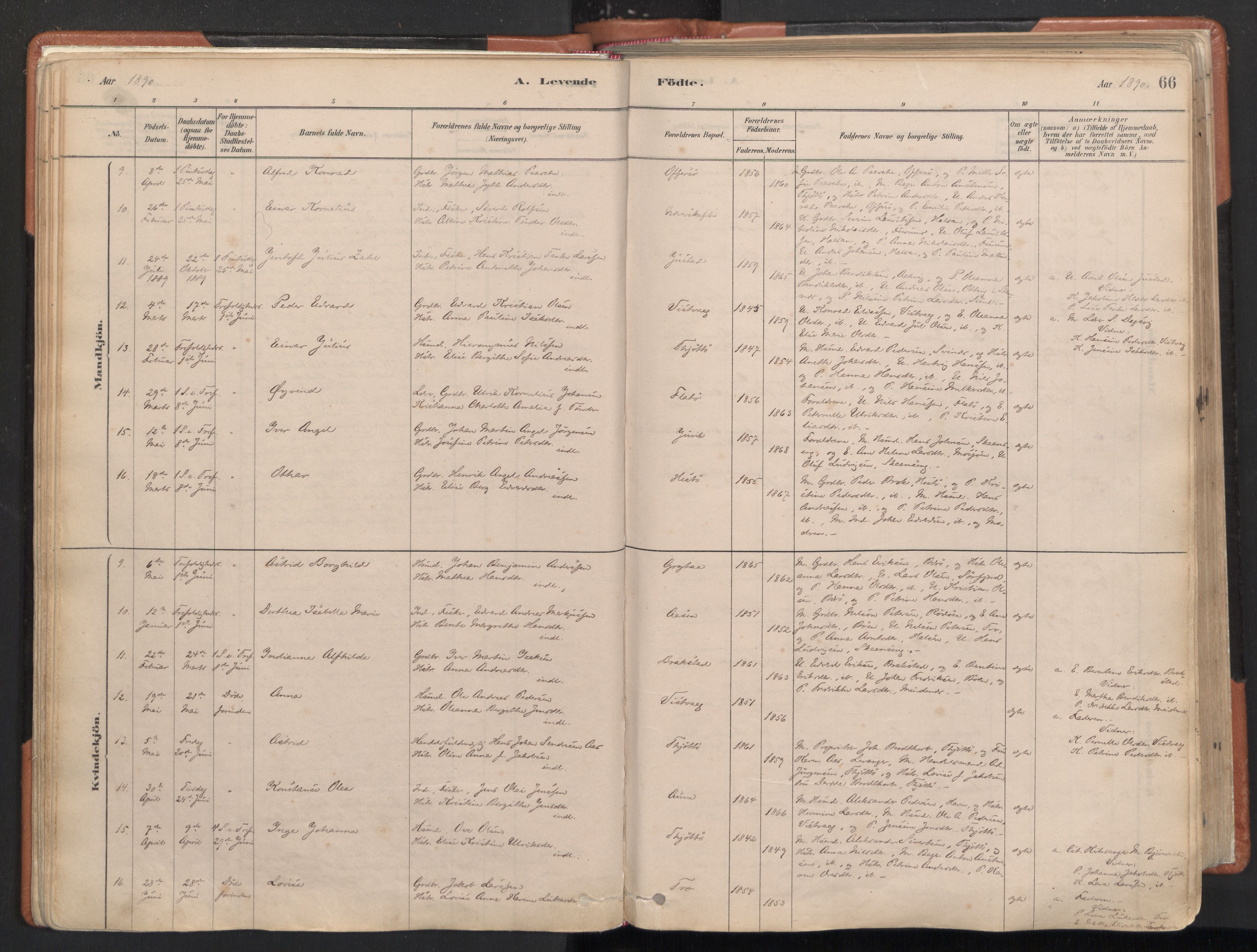 Ministerialprotokoller, klokkerbøker og fødselsregistre - Nordland, AV/SAT-A-1459/817/L0264: Parish register (official) no. 817A04, 1878-1907, p. 66