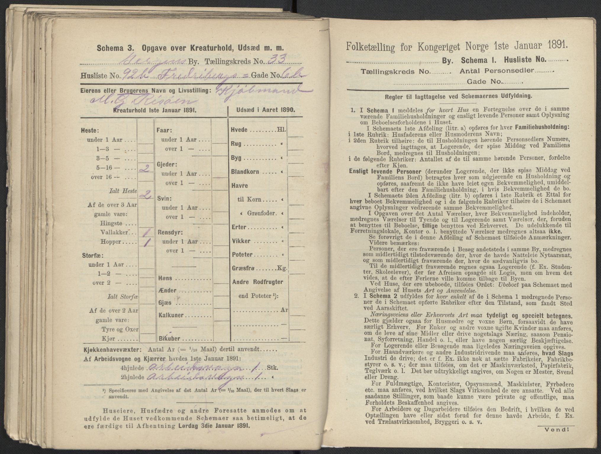 RA, 1891 Census for 1301 Bergen, 1891, p. 5357