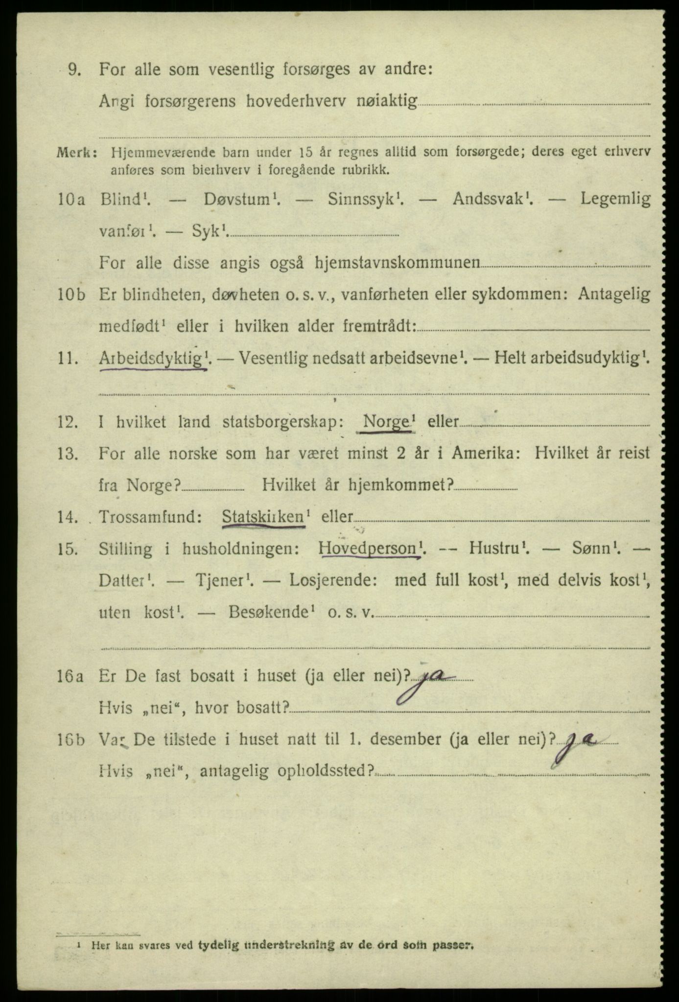 SAB, 1920 census for Røldal, 1920, p. 720